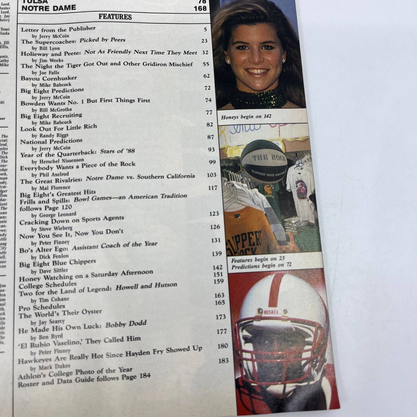 1988 Athlon’s Nebraska Cornhuskers & Big 8 Football Preview Magazine TH3