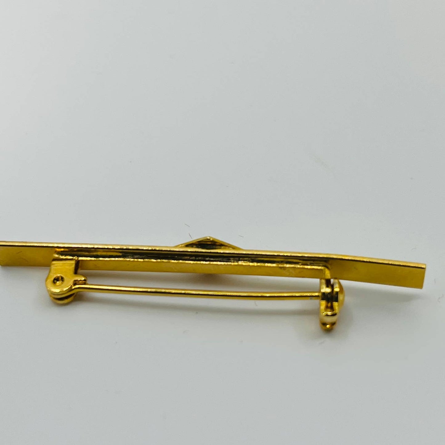 VTG Art Deco Gold Tone Tie Clip Tie Pin in Box SB3