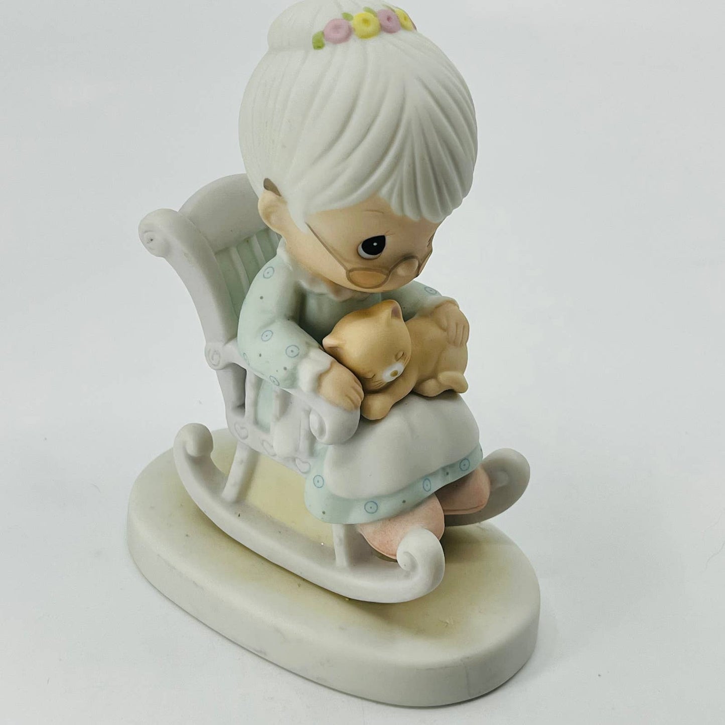 1979 Precious Moments Jonathan & David Purr-fect Grandma Figurine E3109 TD2