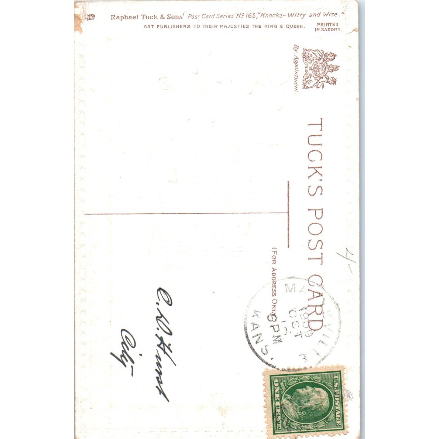 Don't Chew The Rag With Your False Teeth Raphael Tuck Original Postcard TK1-25