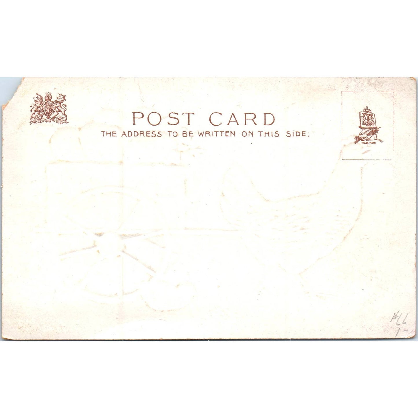 Easter Hen & Chick Colored Eggs Raphael Tuck Original Postcard TK1-P17