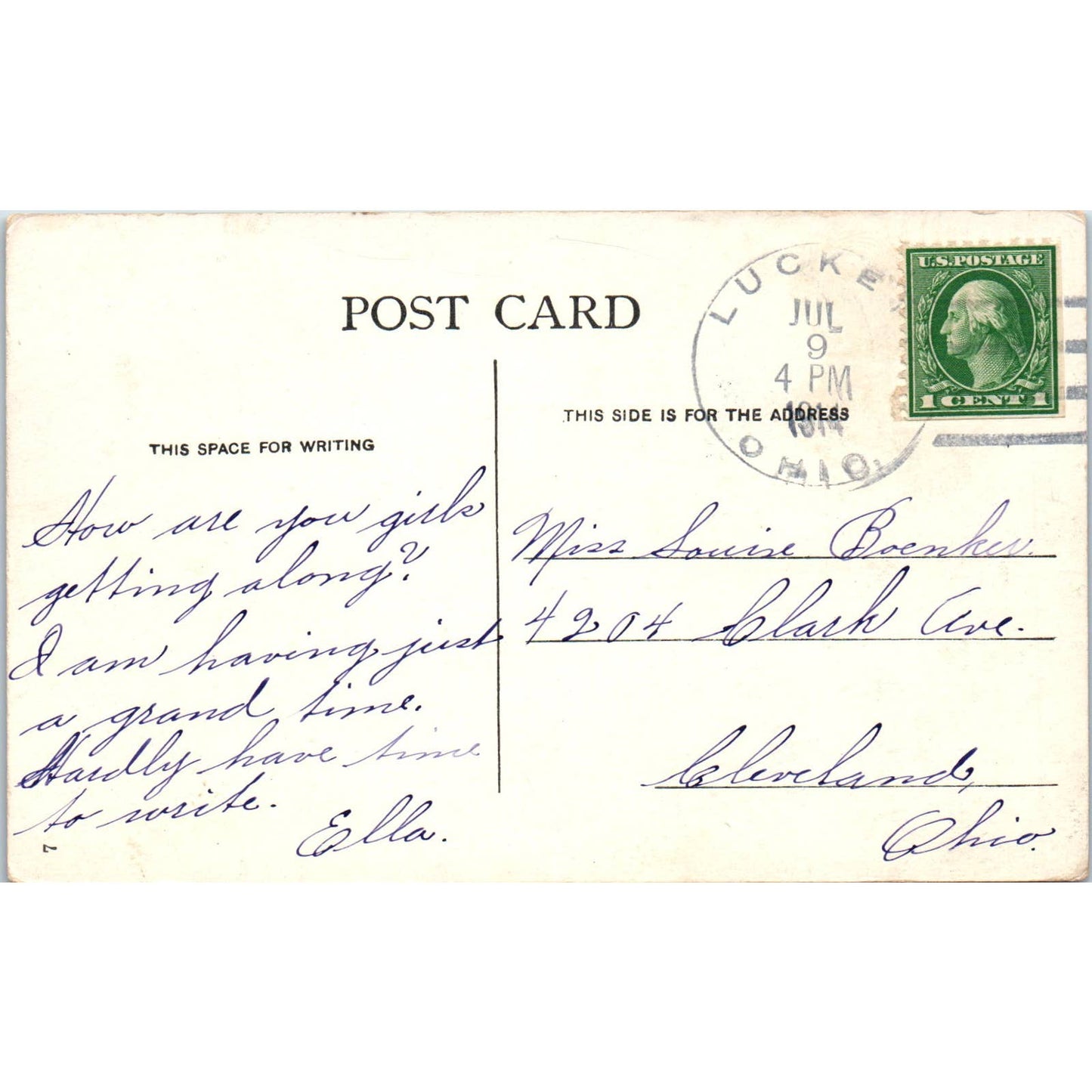 1914 Postcard Dance Pavillion on Lagoon at Toledo Beach OH TD8-O2