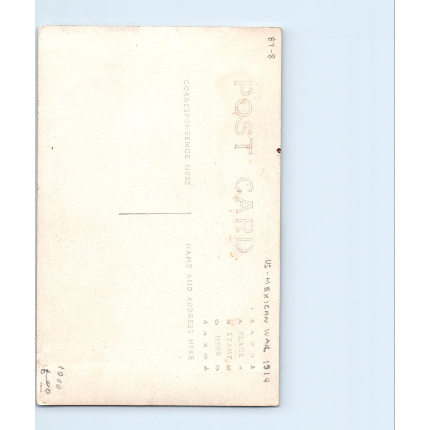 Prof. Cummings & Mr. Hopps Aboard USS Utah Tampico Mexico 1914 Postcard P3-5