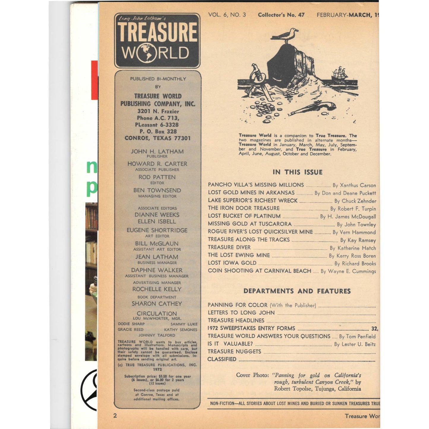 Long John Latham's Treasure World Magazine Mining Metal Detecting March 1972 M5
