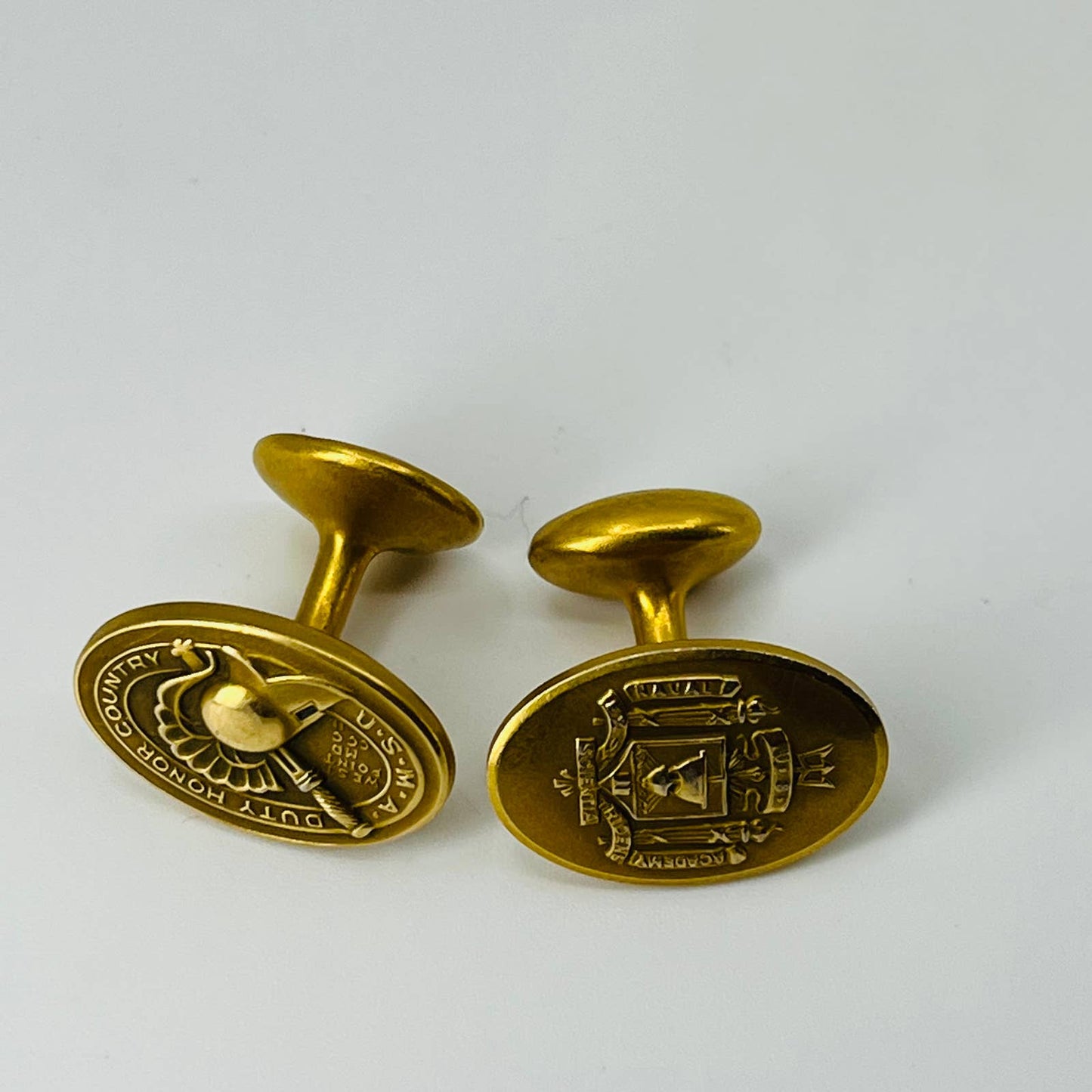 West Point & Navy Poseidon Military Insignia Uniform Cufflink 14k GF SET SB2