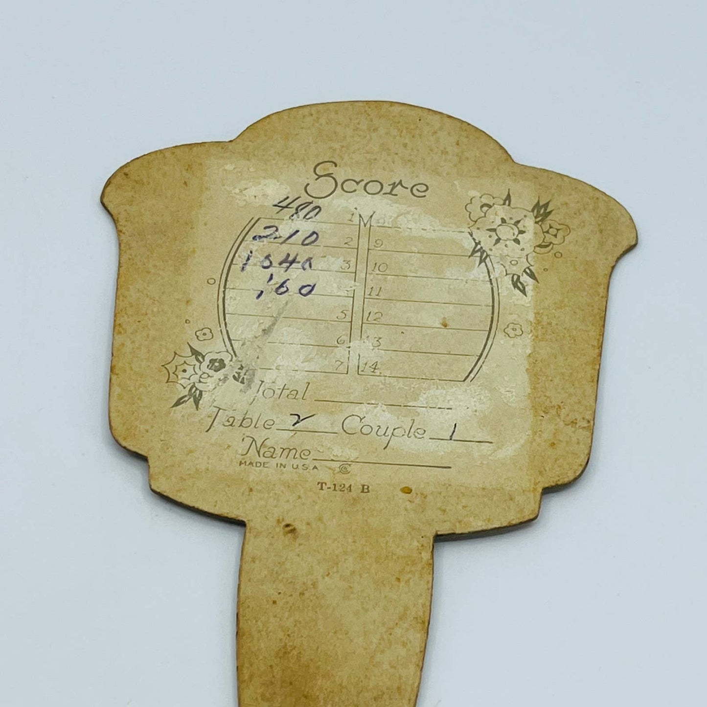 Vintage 1920s Bridge Tally Card Fan PARROT Art Deco Party Card Game Ephemera C1