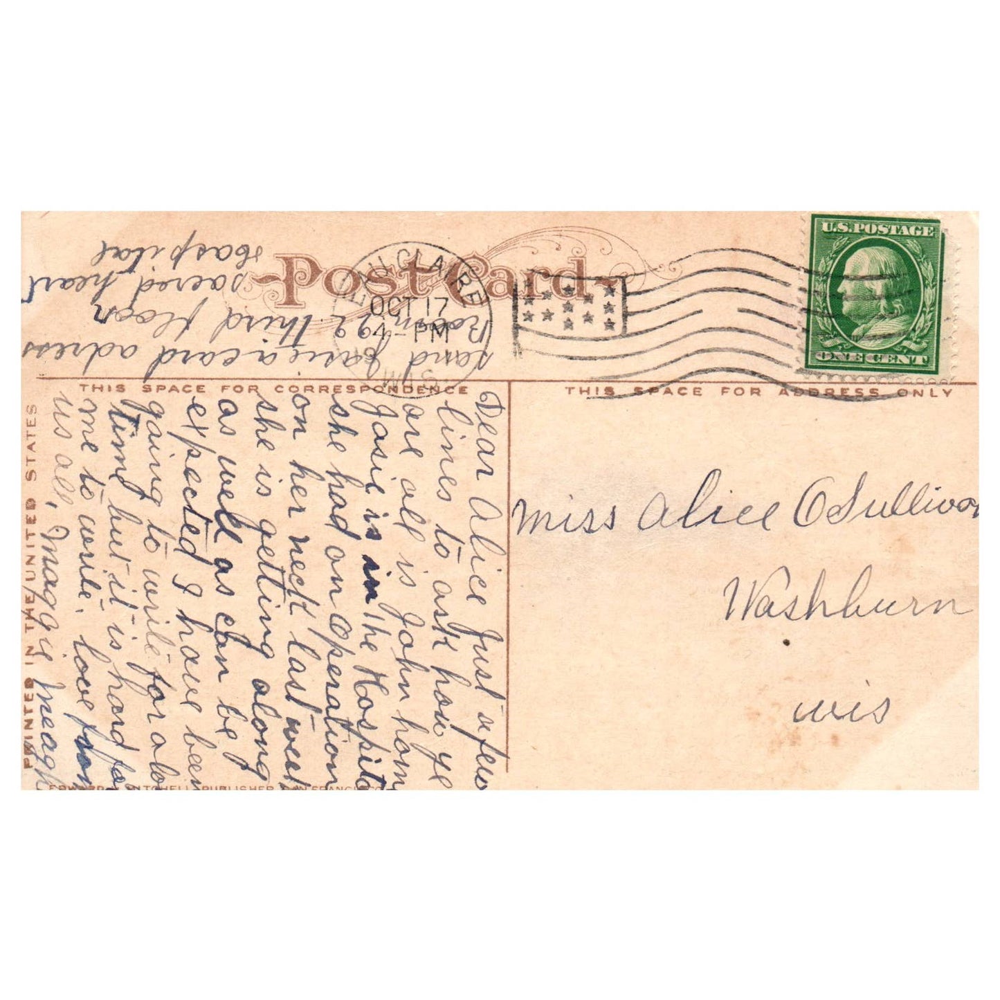 US Torpedo Boat Destroyer Paul Jones 1911 - Original Postcard TJ8-5