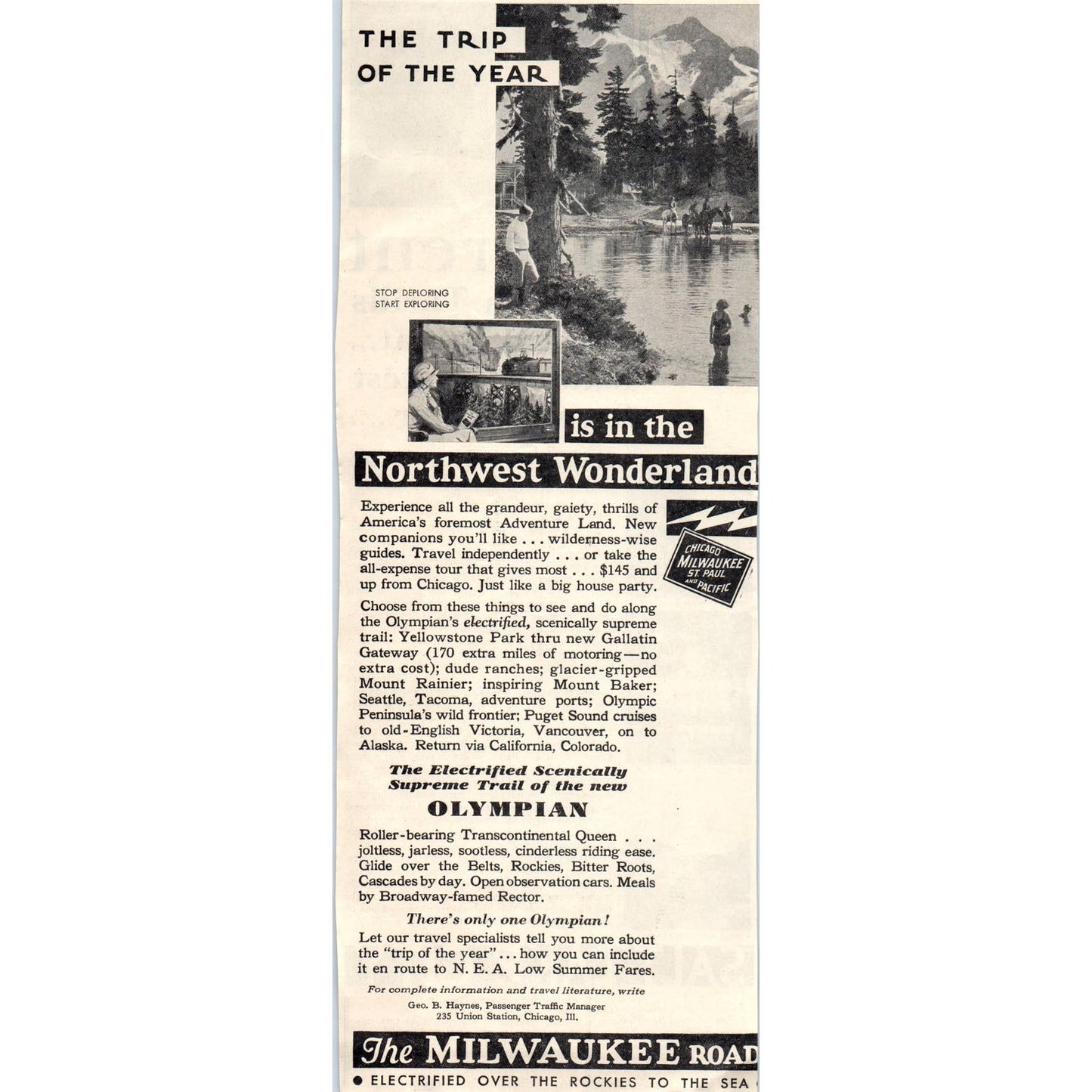 1931 Salt Lake City Utah Chamber of Commerce Ad Bryce Canyon ~4.75x12 FL5-1