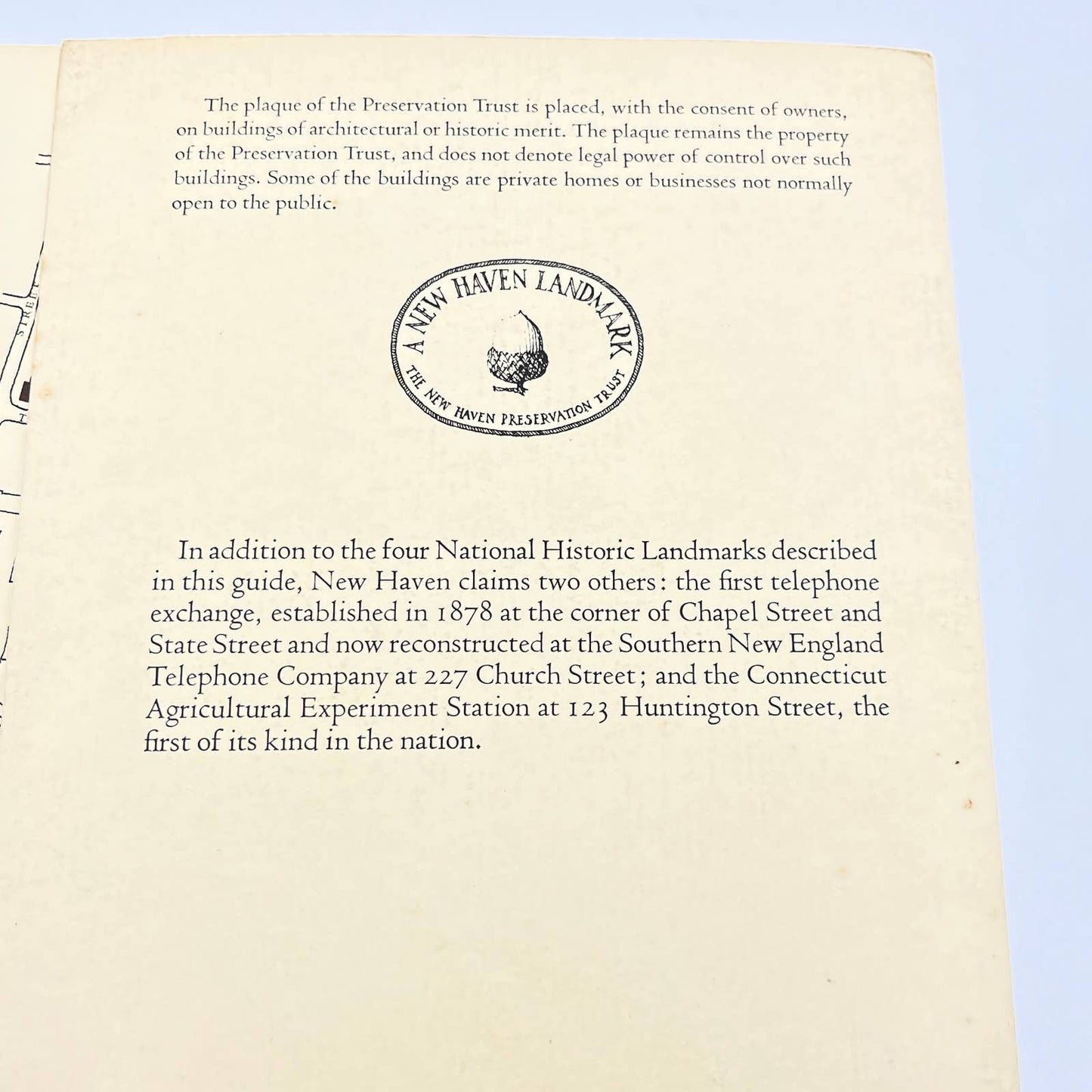 1970s A Walking Tour Guide to Historic New Haven Tourist Booklet & Map TG2