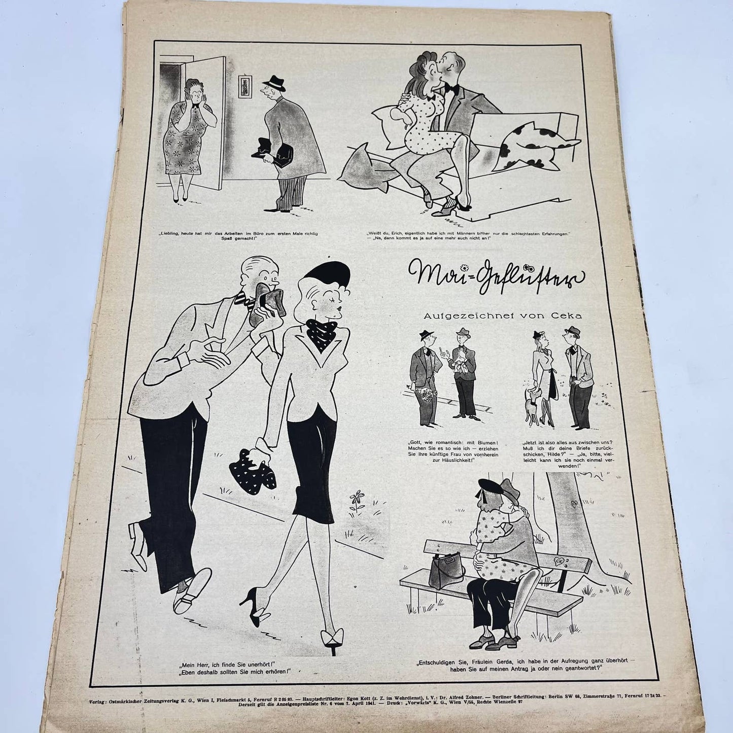 1941 WW2 German Nazi Magazine "Wiener Illustrierte" Battle For Tobruk FL3