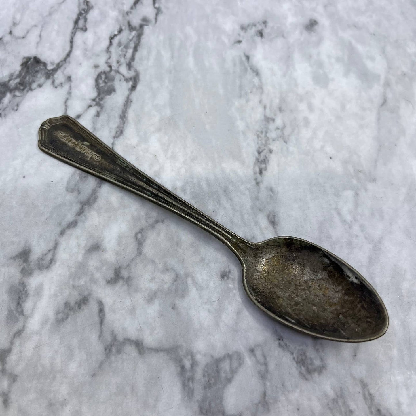 Antique c1920 Silverplate Demitasse Spoon Gunter Hotel San Antonio TX SE6-1