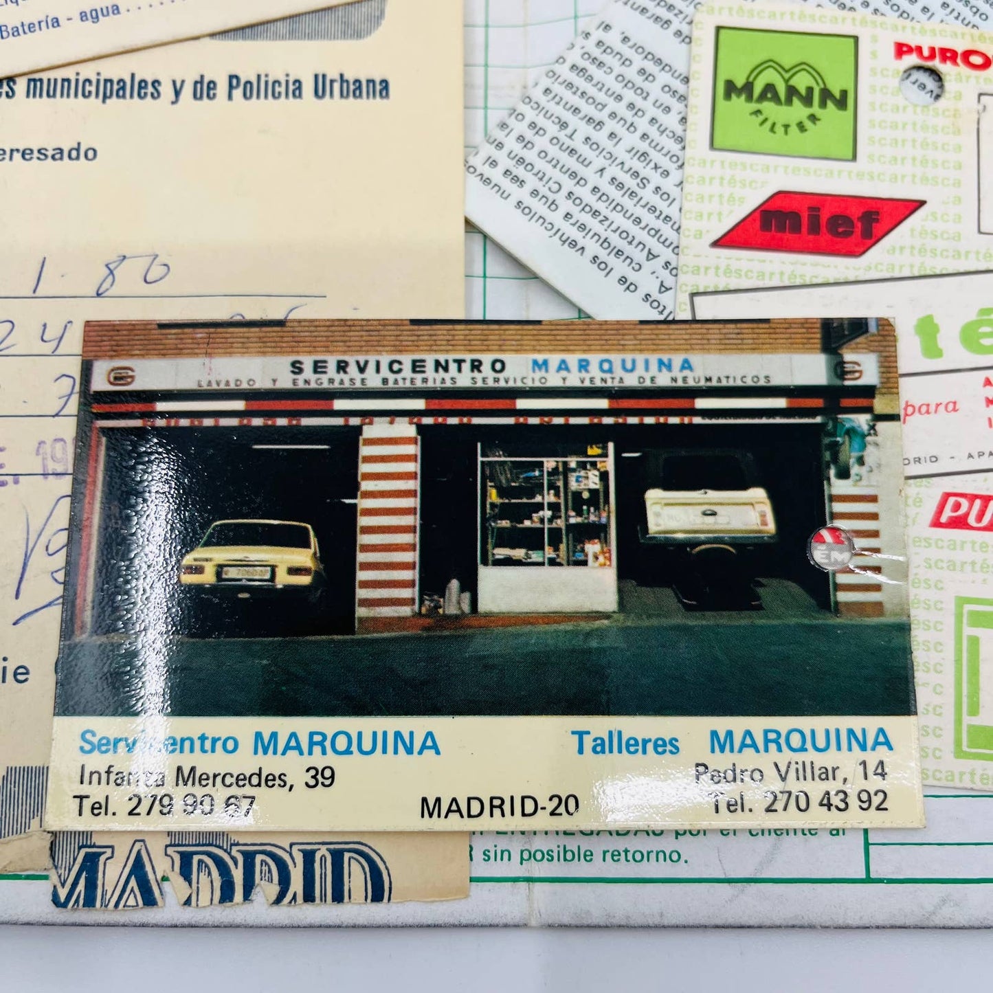 Huge Lot 1970s Citroën Records & Ephemera Servicentro Marquita Madrid Spain C2