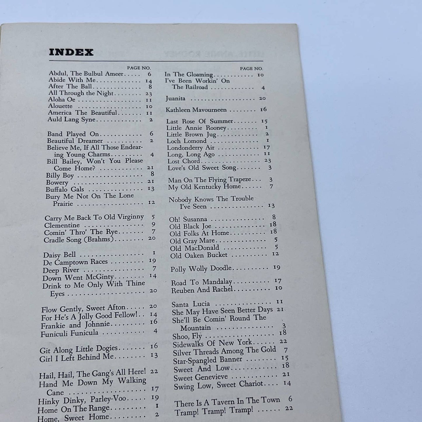 1940 ESSO Motor Oil Community Song Book Mognet's Esso Service Bakersville PA TG6