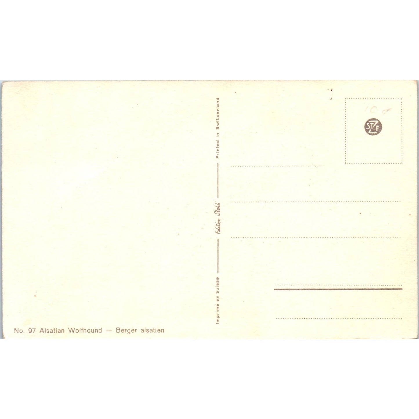 Dog German Shepherd Alsatian Wolfhound Artist Rivst Original Postcard TK1-27