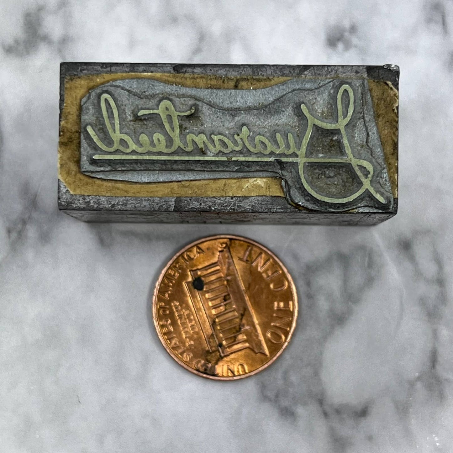 Vintage Printing Letterpress Printers Block Plate “Guaranteed” TJ518