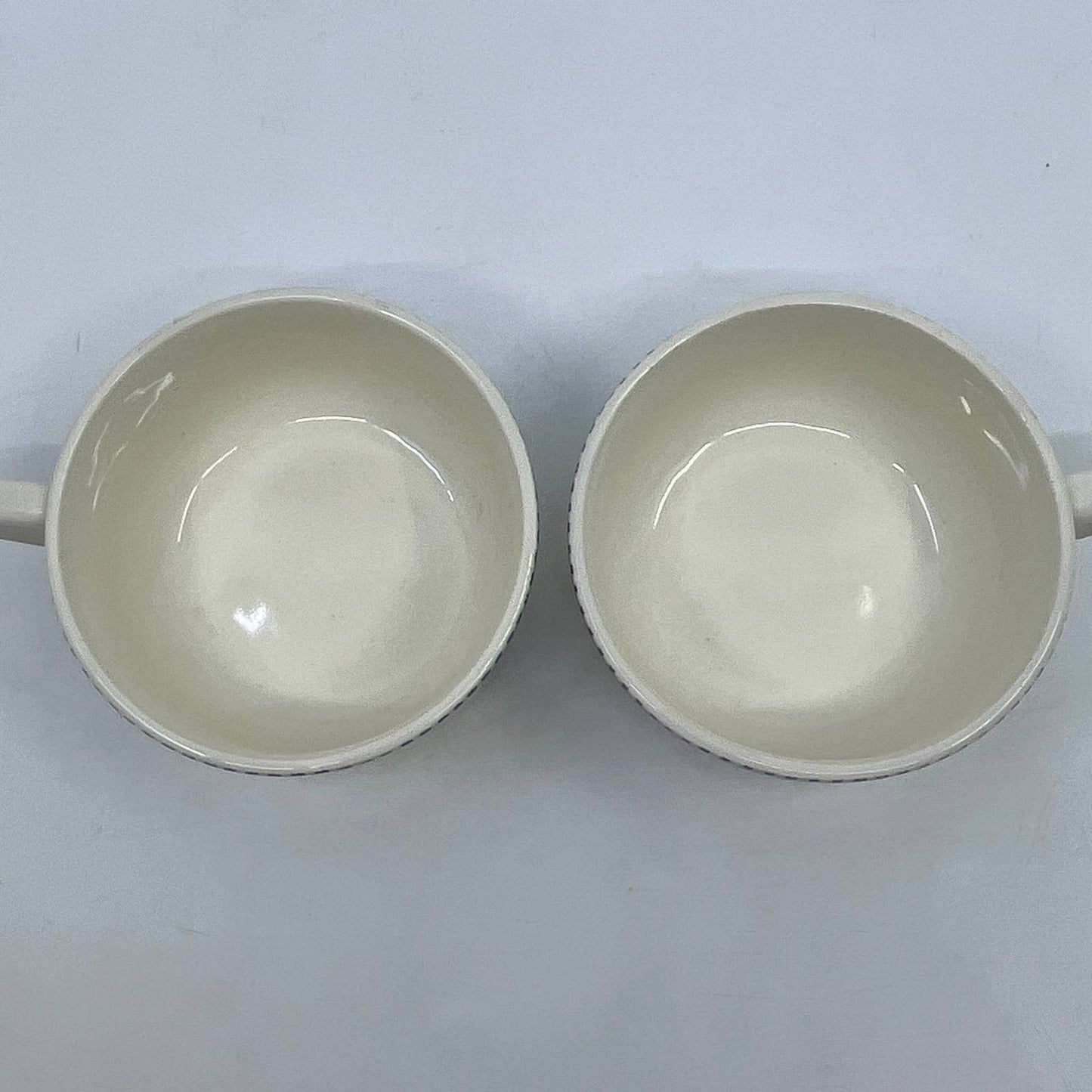 Currier and Ives Royal China Tea Cup Set of 2 Blue Horse Buggy TI3