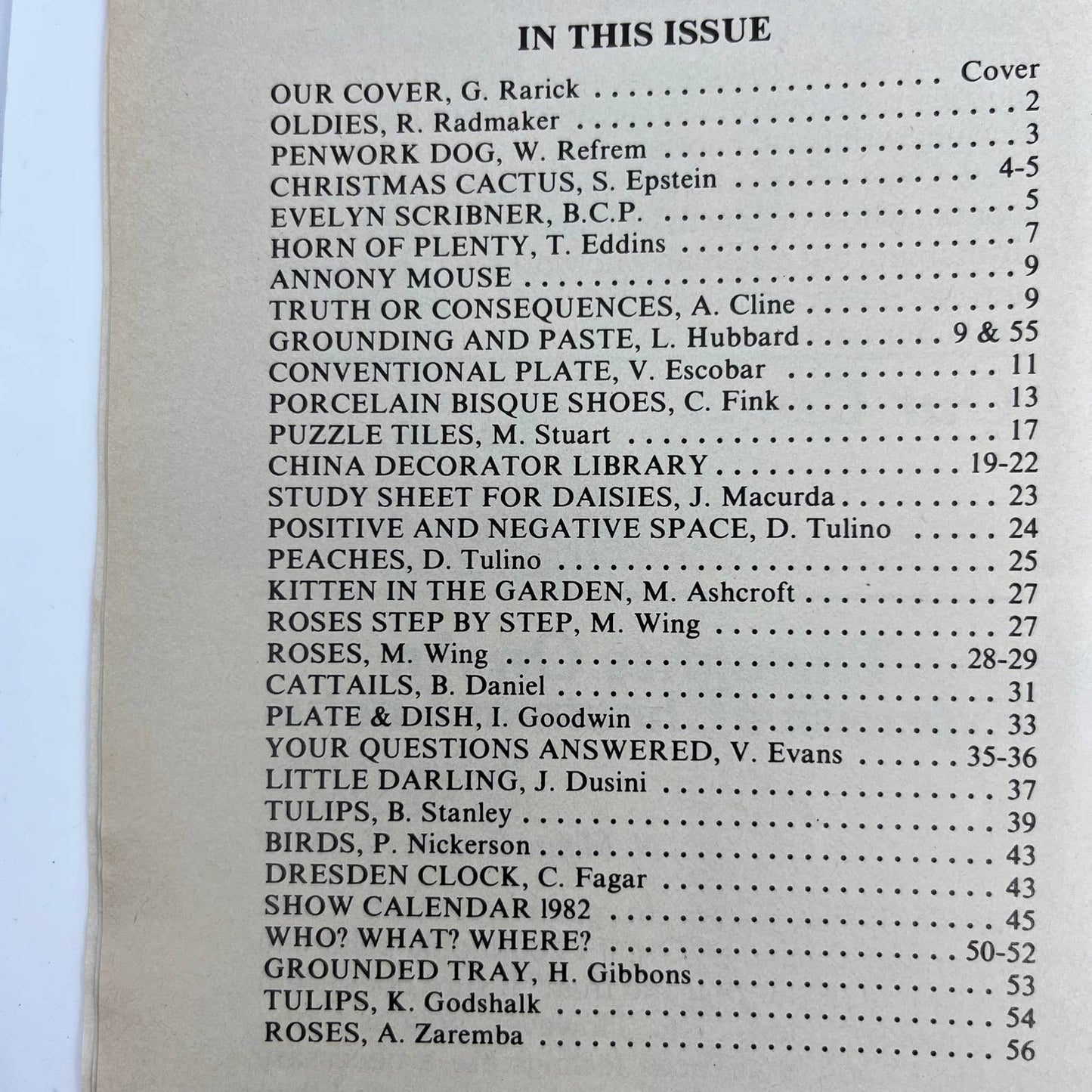 1982 Oct - The China Decorator Magazine - Mums, Geraldine Rarick TH8