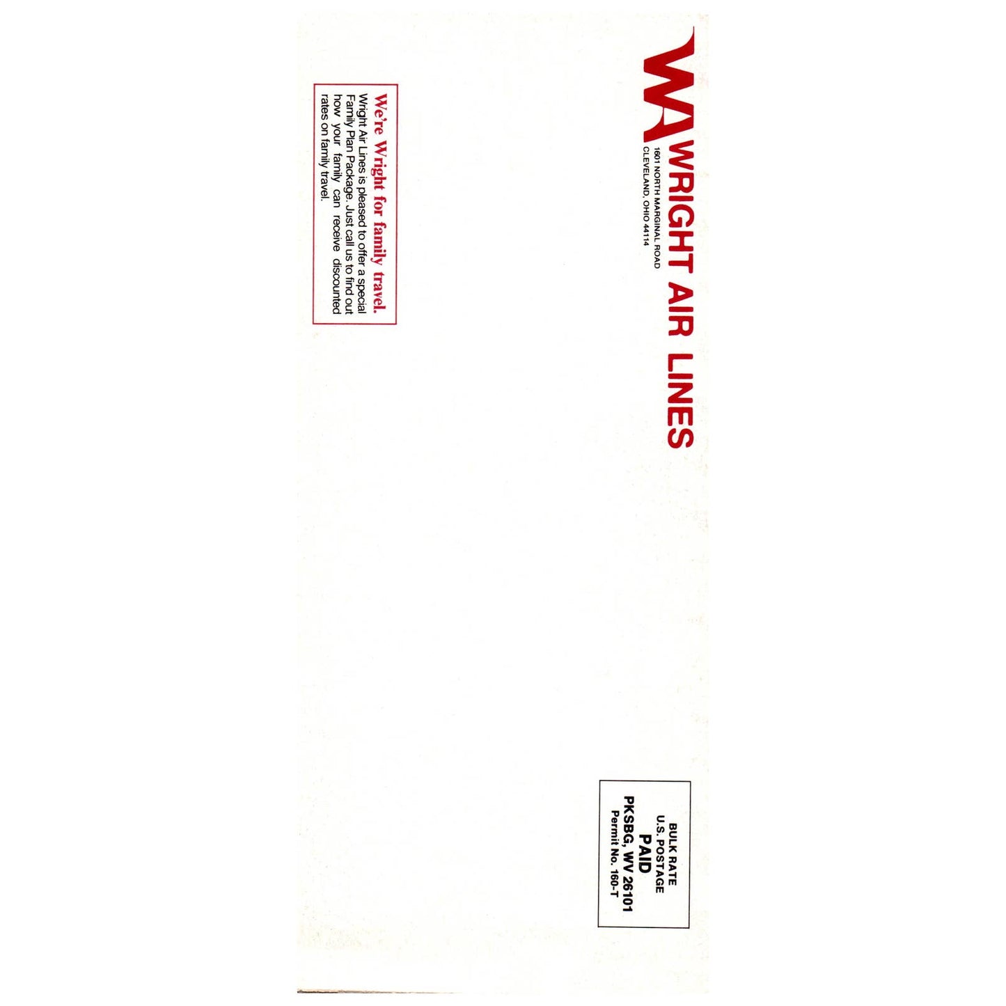 1984 Wright Airlines System Timetable Travel Brochure SE4