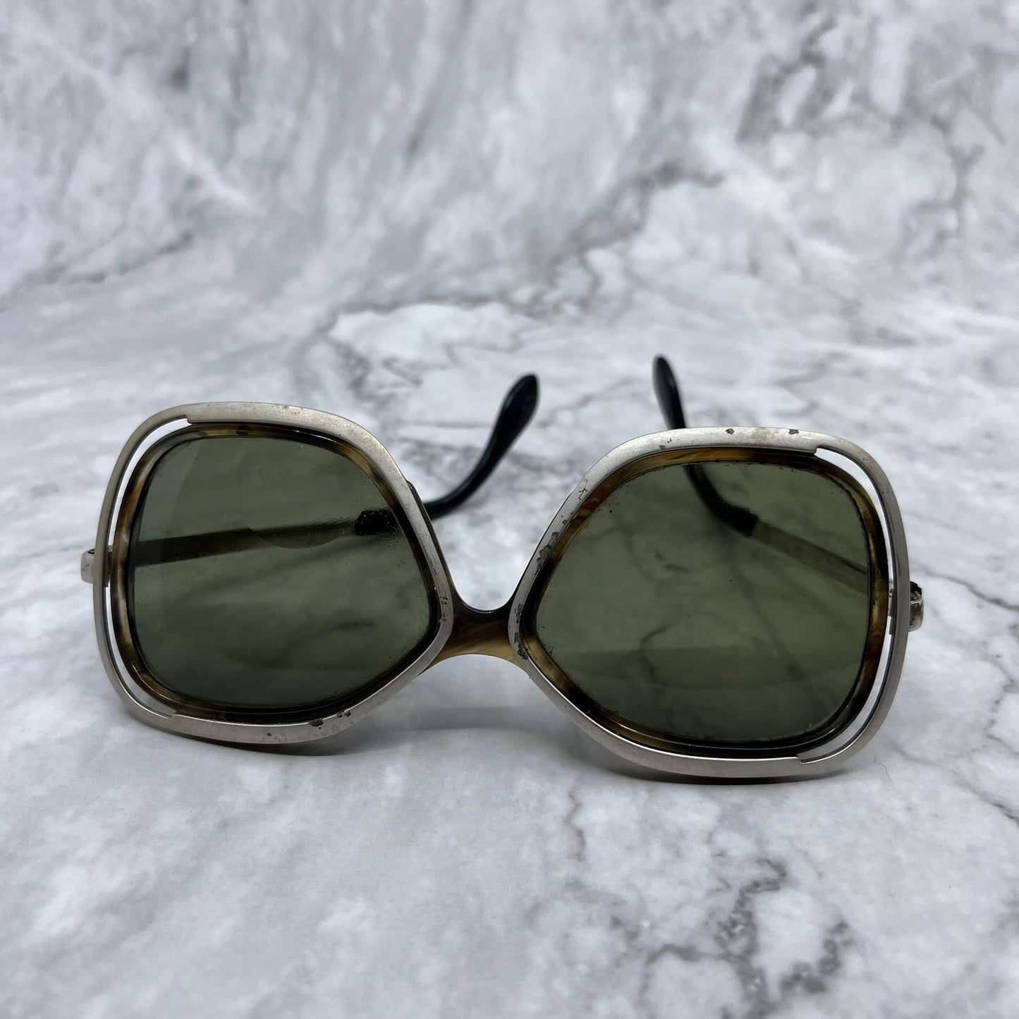 Silhouette 1978 Tortoise Shell Cut Out Eye Sun Glasses Frames Mod 500 5.25” TA9