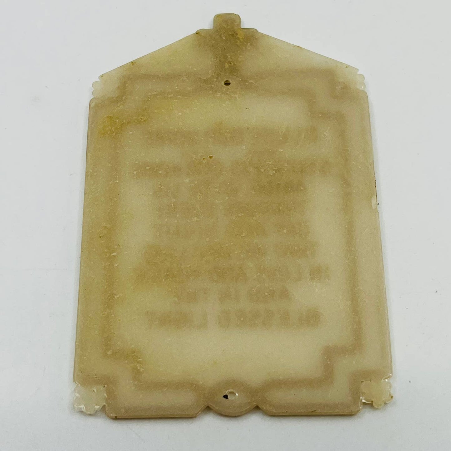 Vintage Small Lucite Christian BLESS OUR HOME Wall Plaque 3 3/4 x 2 1/2” SB3