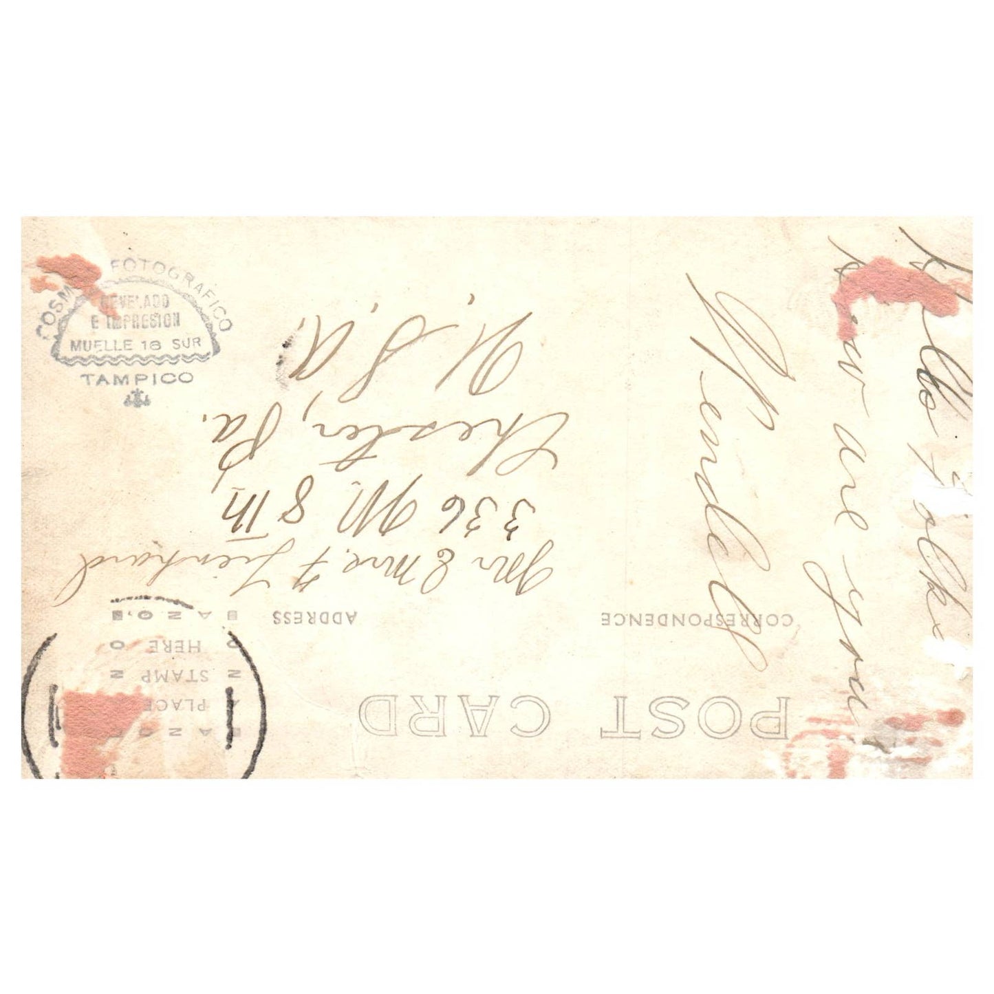 Tampico Mexico Steam Tanker - Original Postcard RPPC TJ8-4