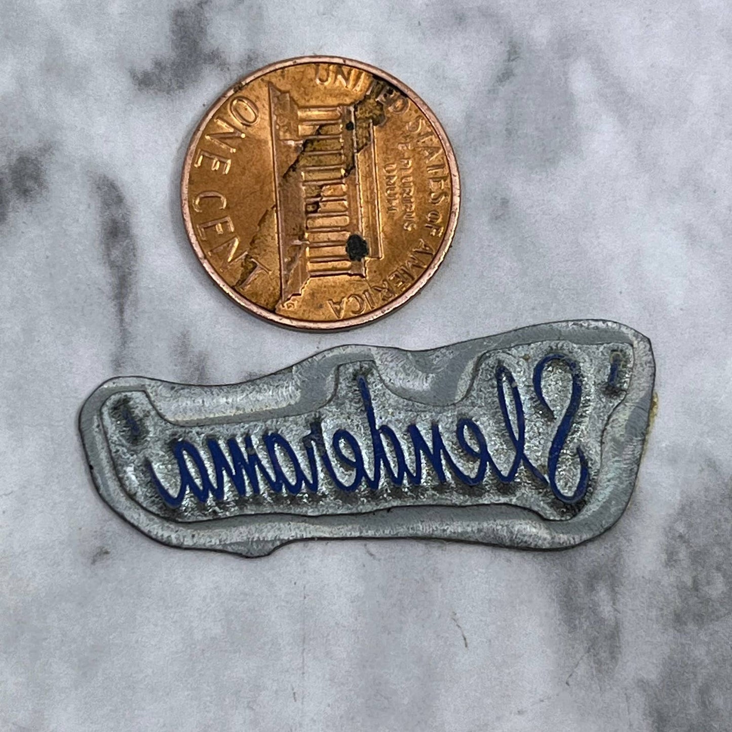 Vintage Printing Letterpress Printers Block Plate “Slenderama” TJ515
