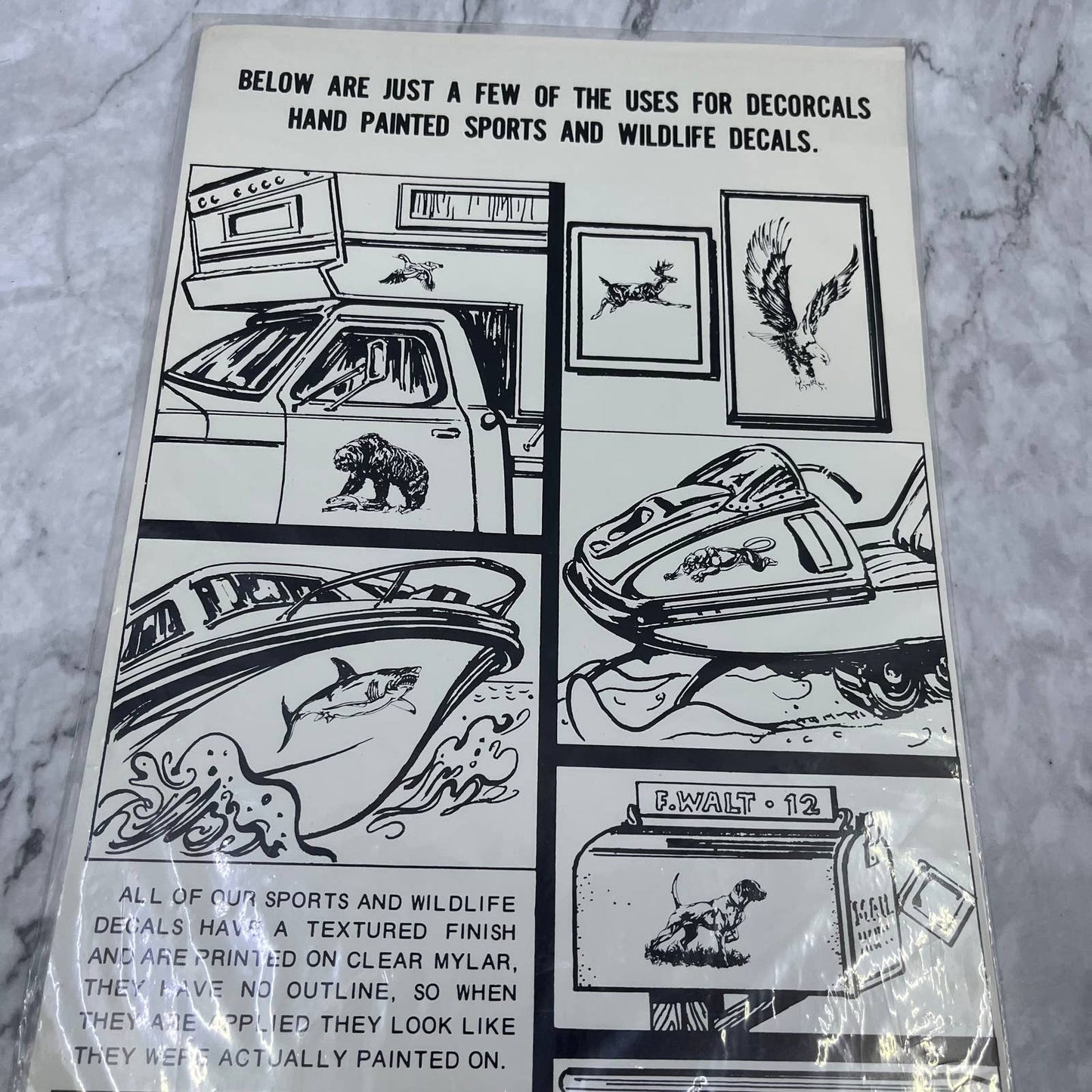 1979 NEW NOS Decorcal Sports & Wildlife Decal W-22 Wild Turkey Hunting FL5