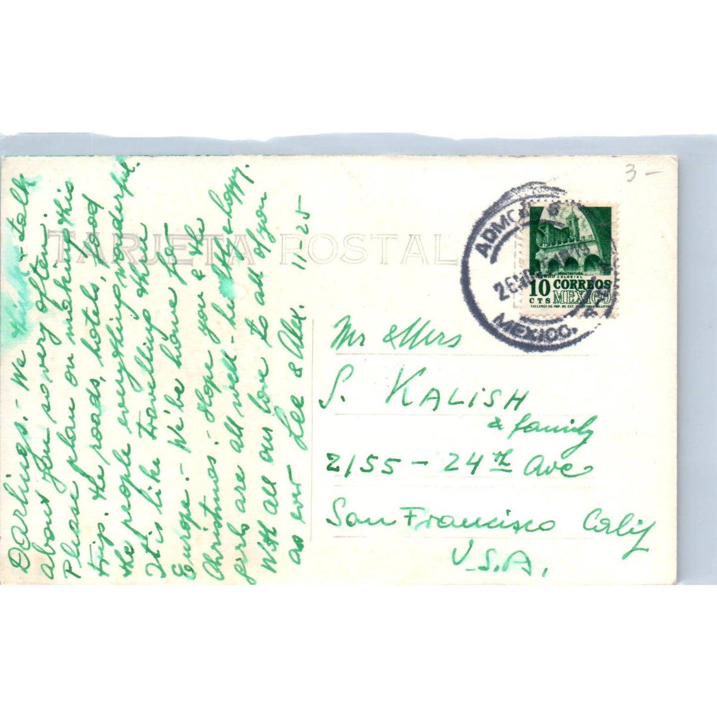 Paseo De La Reforma Mexico - Original RPPC Postcard TJ7-MP