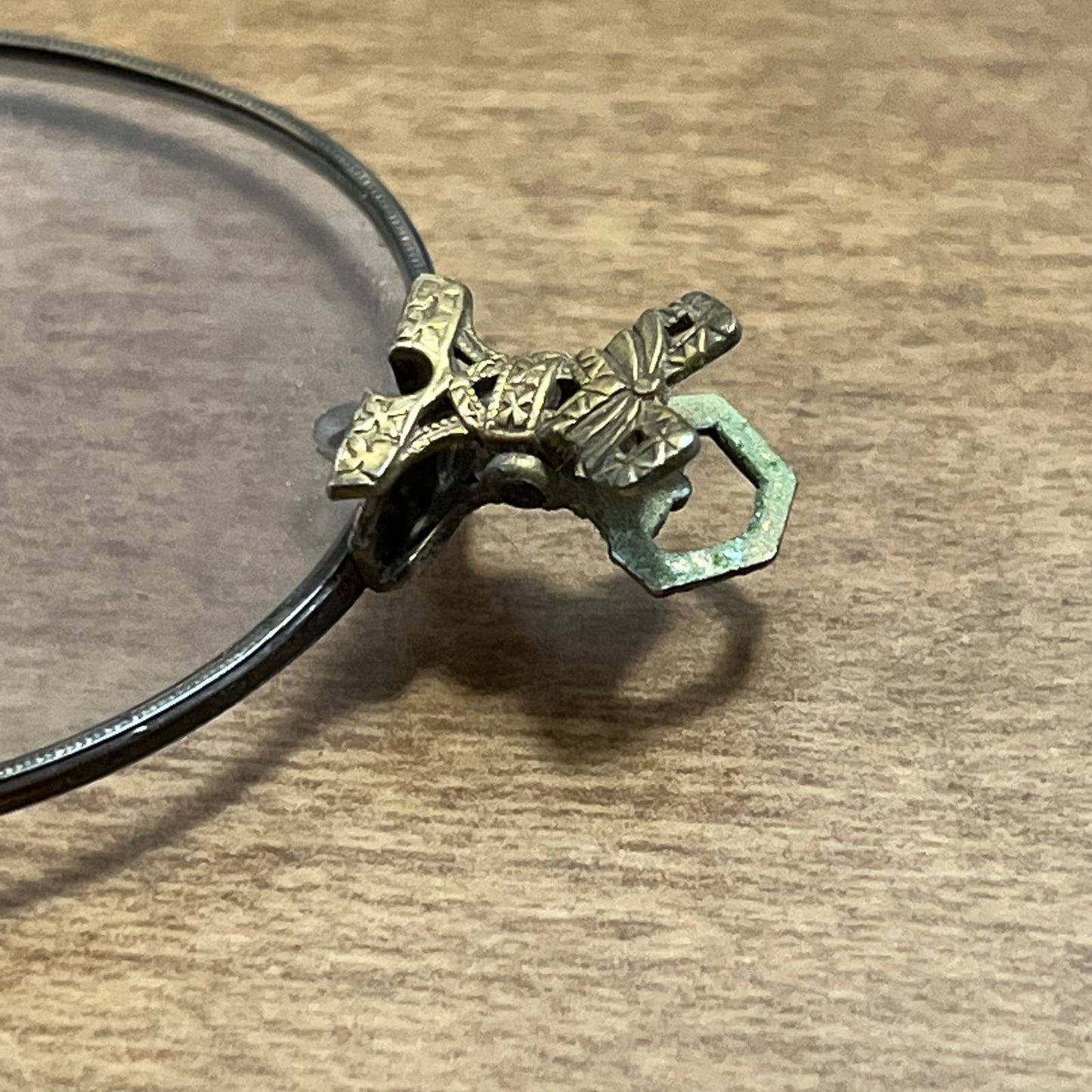 1920s Art Deco Folding Reading Opera Glasses w/ Case Ornate Etched Clip Joseph Gaspari TA2