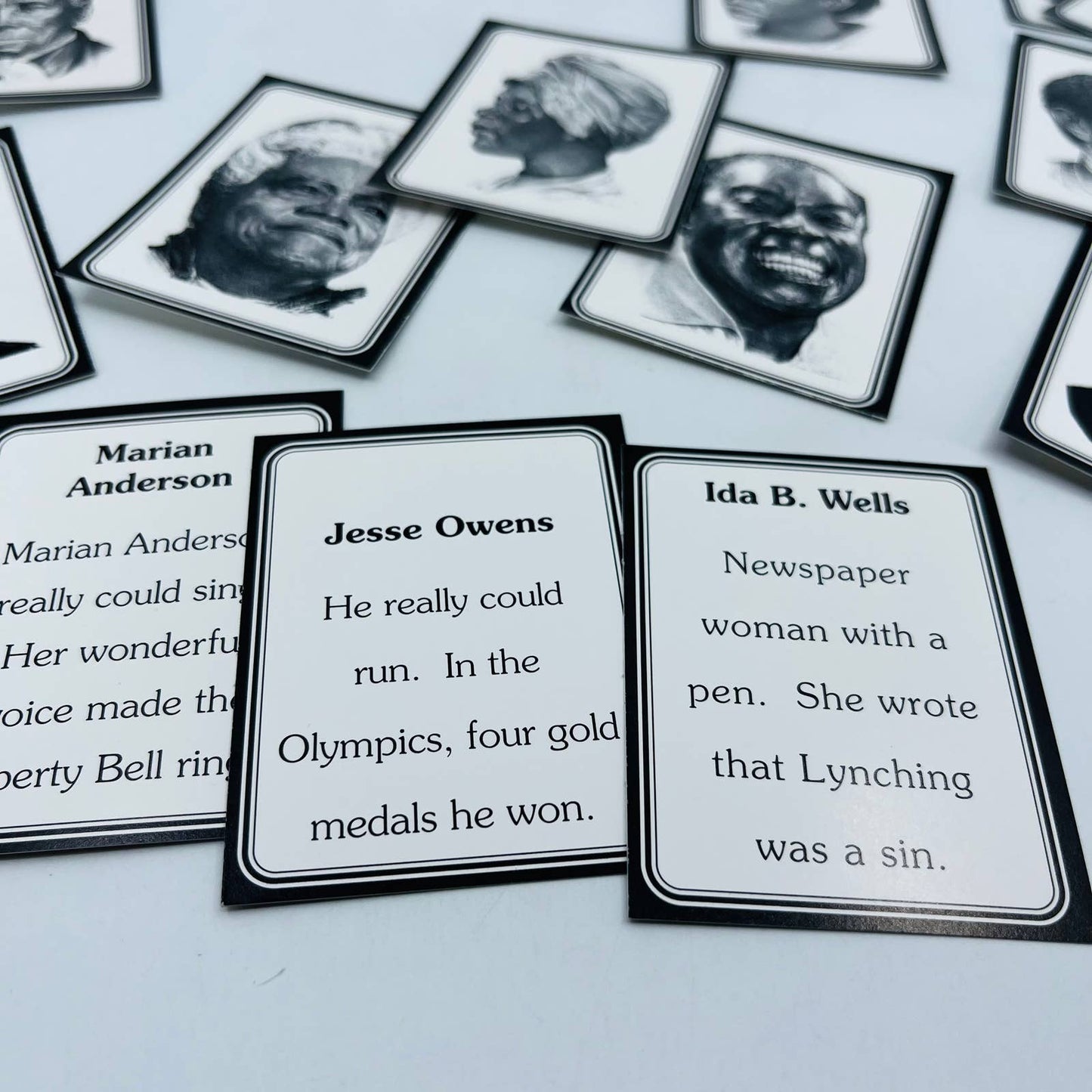 Vintage Edu-Cards Famous Black People In American History 24 Picture Cards SB9