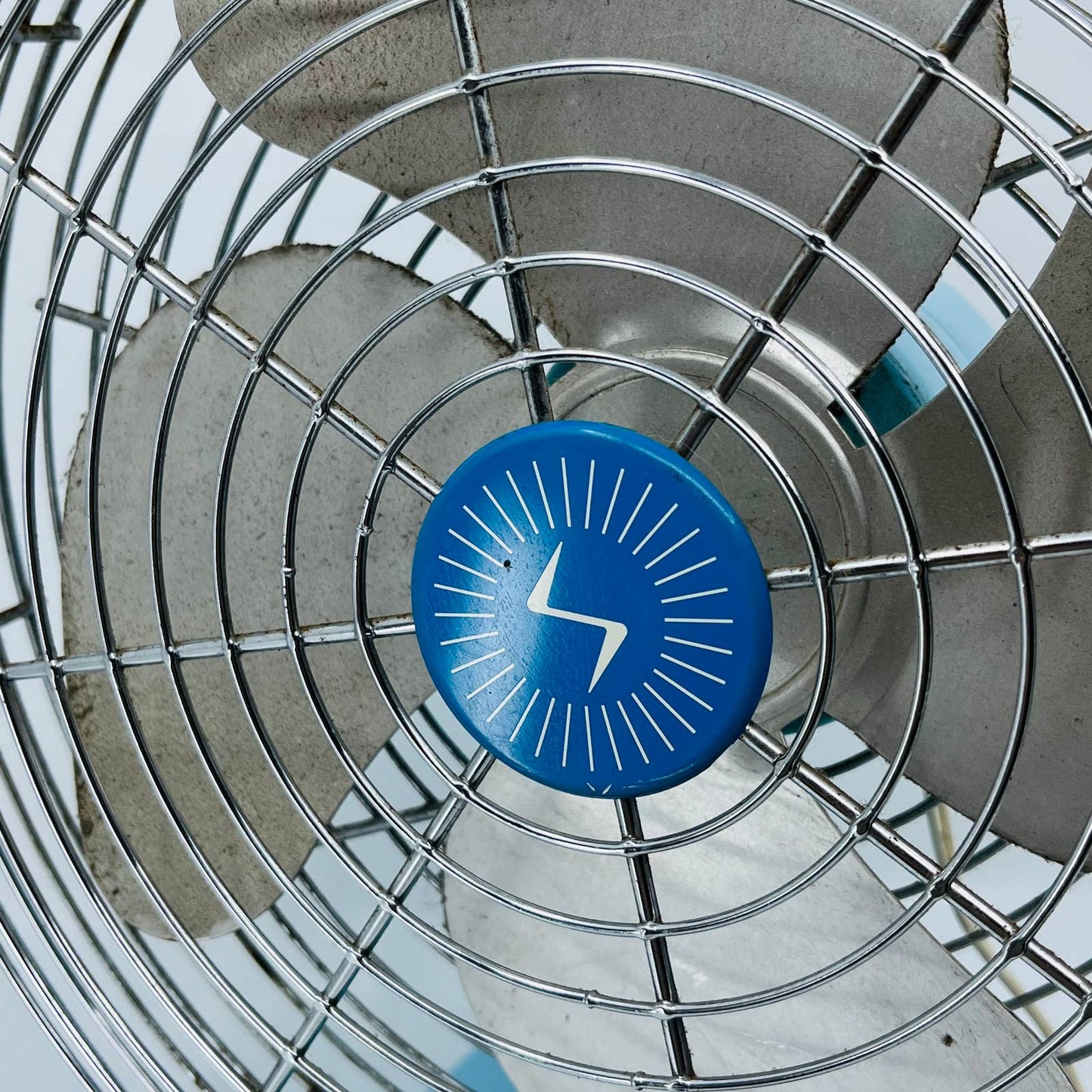 1950s MCM Mod Atomic Superior Electric Fan Teal Oscillating Metal 15” WORKS