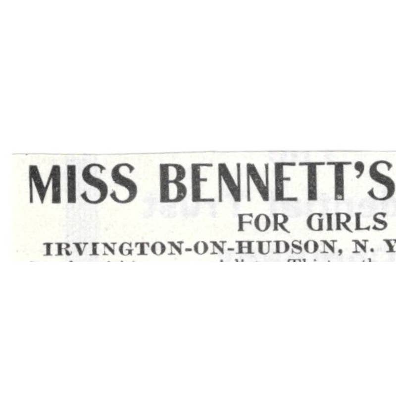 Miss Bennett's School for Girls Irvington on Hudson NY 1903 Original Ad TJ8-7-3