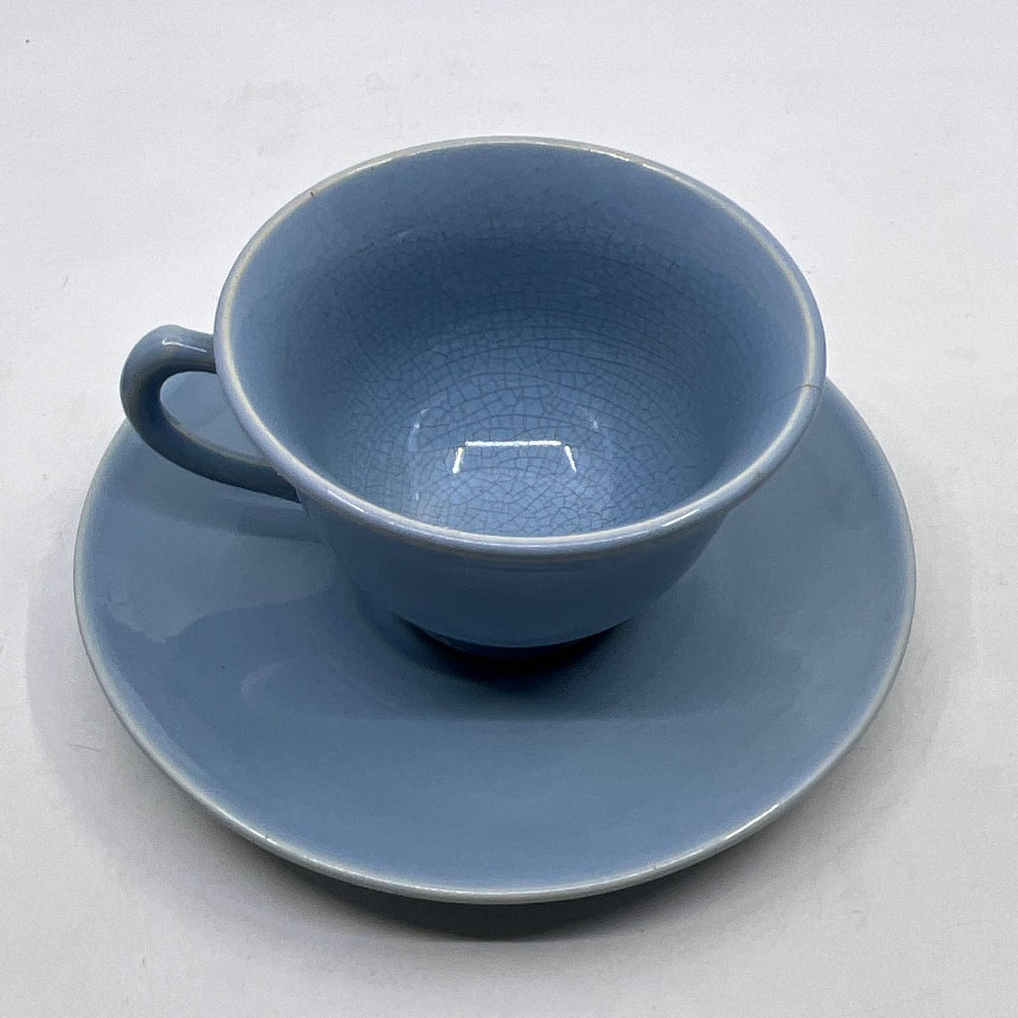 Vintage LuRay Taylor Smith & Taylor Pastels Blue Cup and Saucer TI3-3