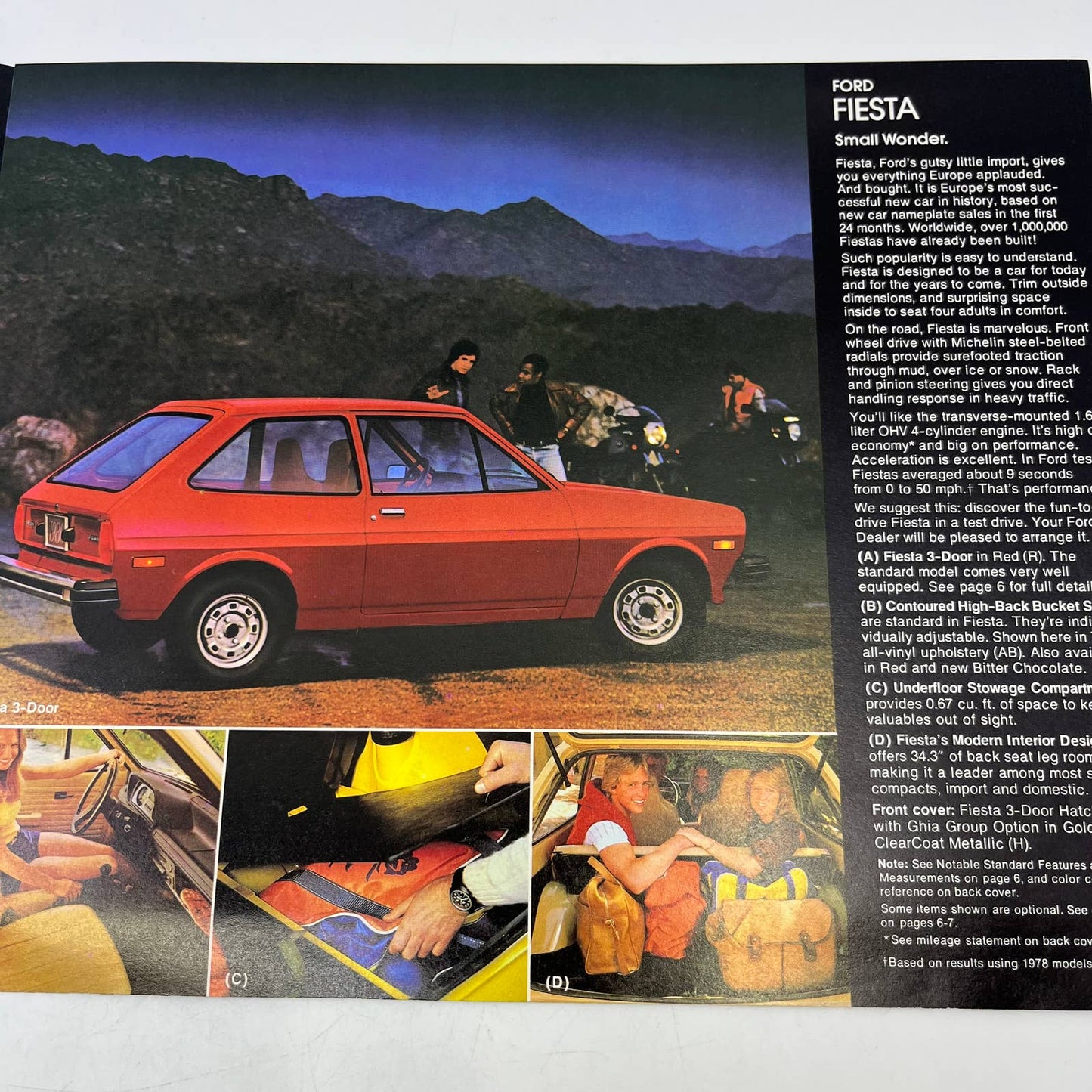 1980 Ford Fiesta Original Dealer New Car Showroom Brochure TH8
