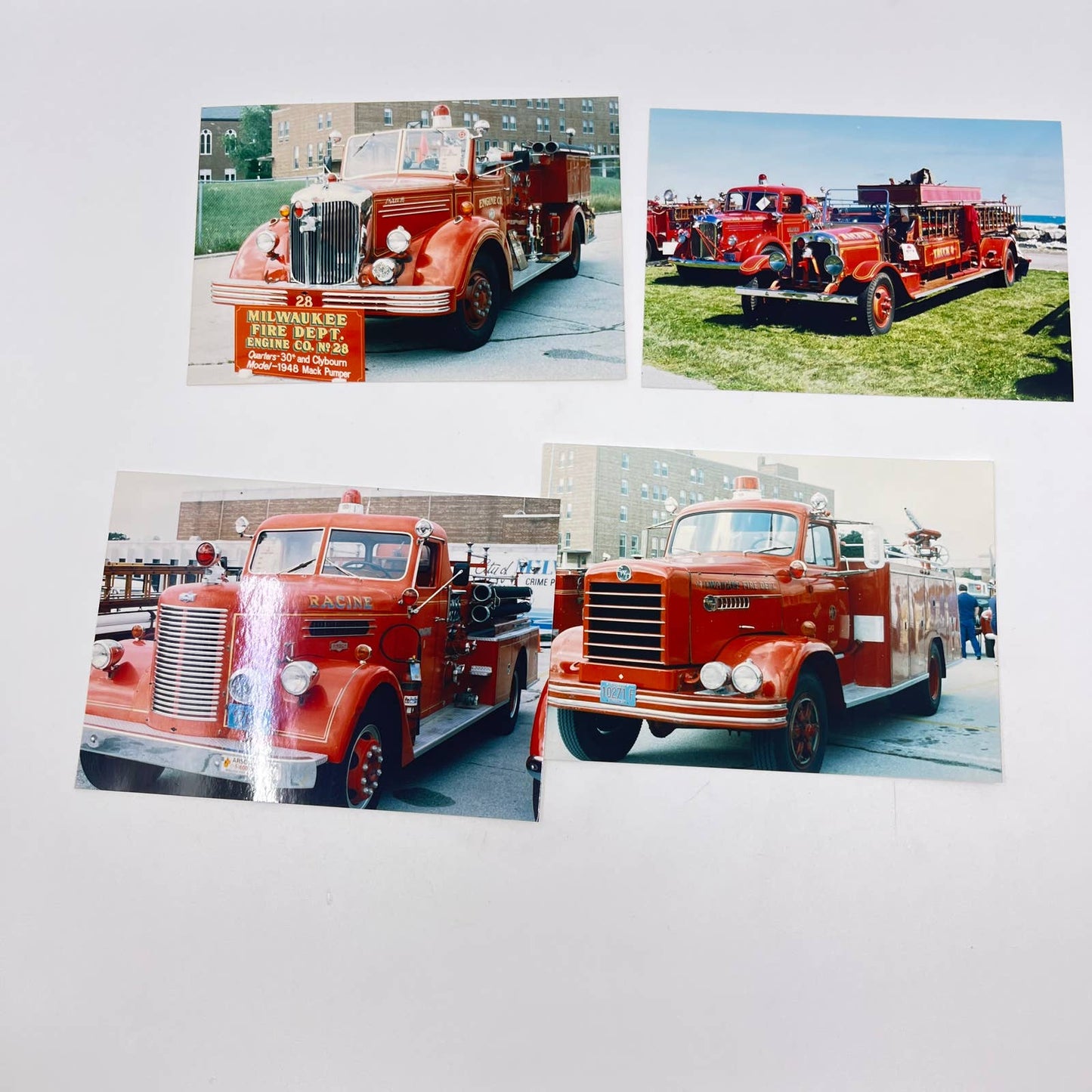 Vintage Milwaukee Wisconsin Area Fire Truck Vehicle Original Photo LOT OF 16 TF5
