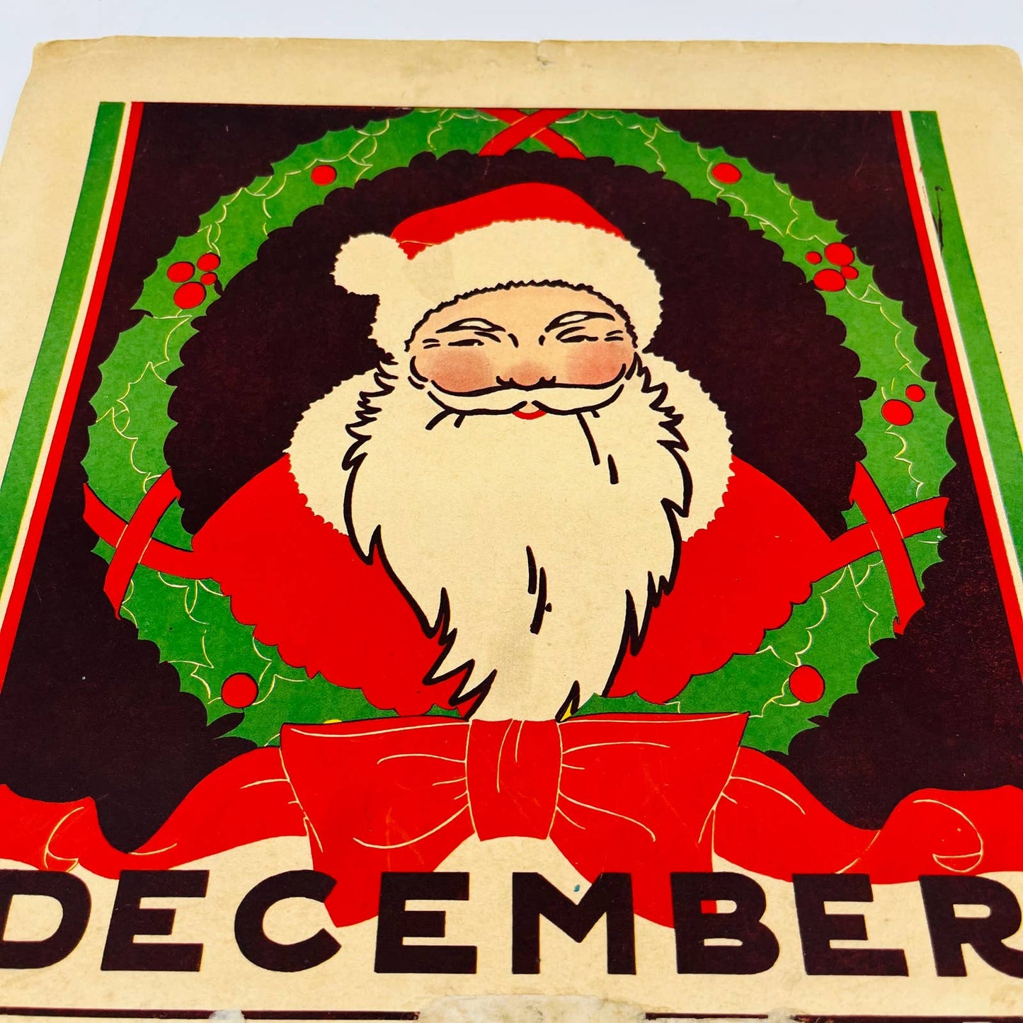 1932 Art Deco Christmas Santa Character Culture Citizenship Guides Poster #16