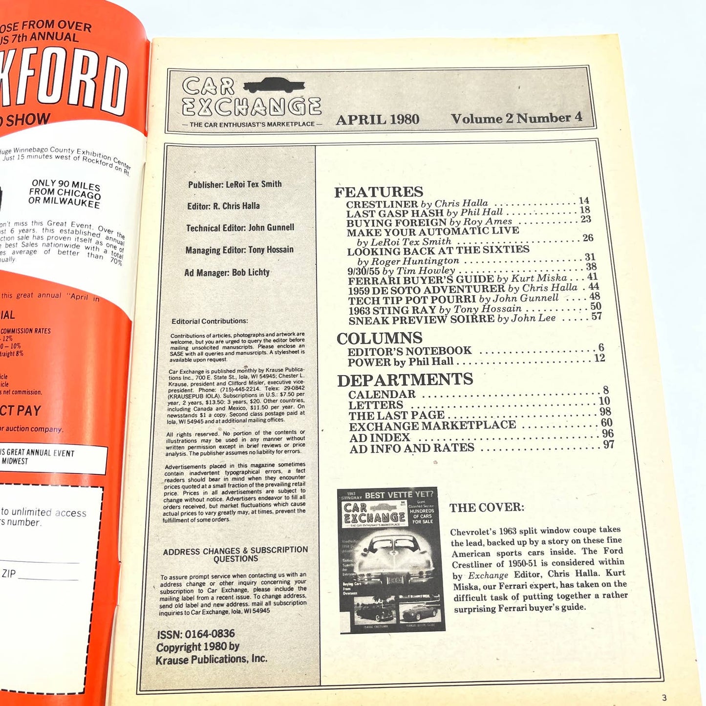 CAR EXCHANGE Magazine 1980 APR - '59 DESOTO, '63 STING RAY TG1