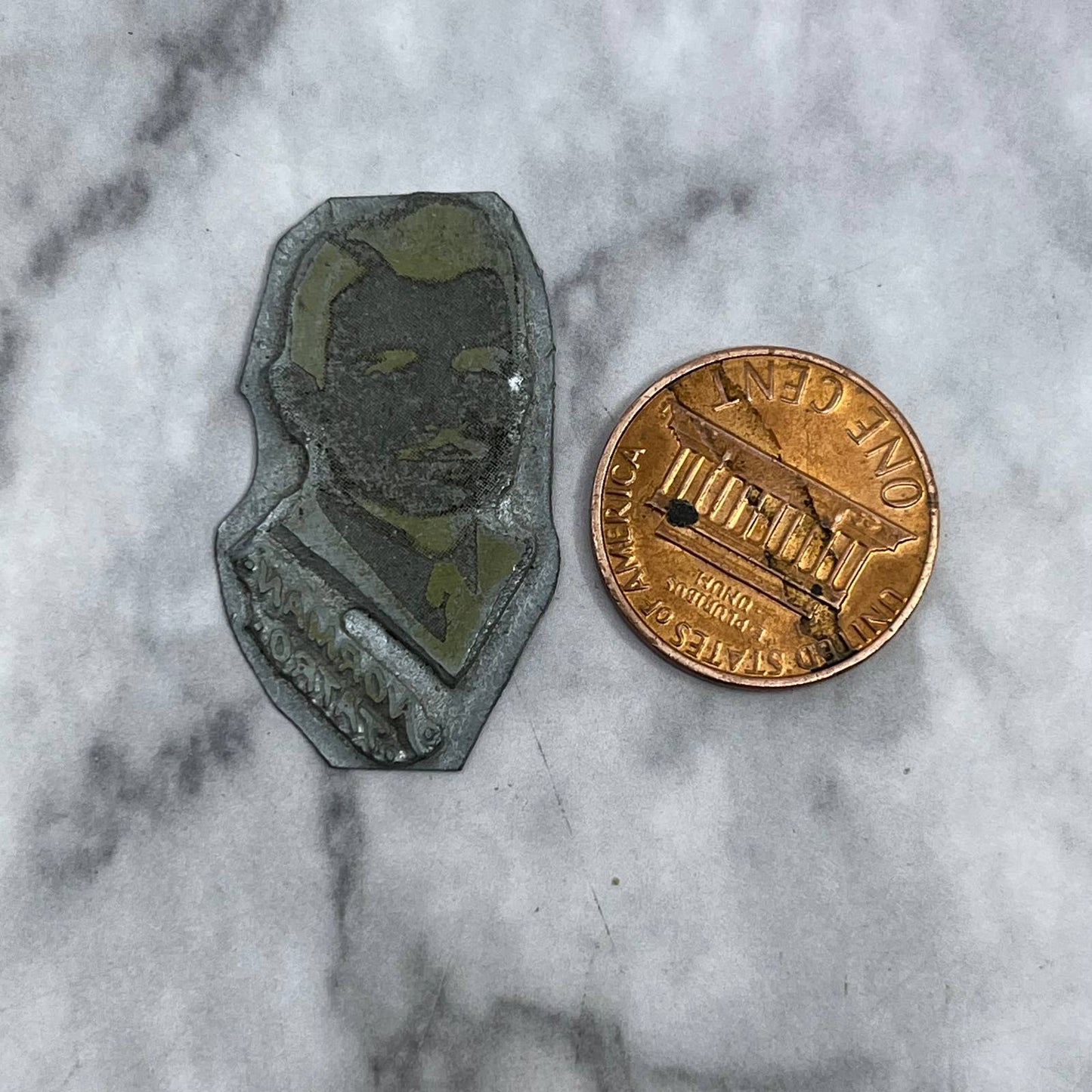 Vintage Letterpress Printers Block Plate Norman Tatro Photo Portrait TJ515