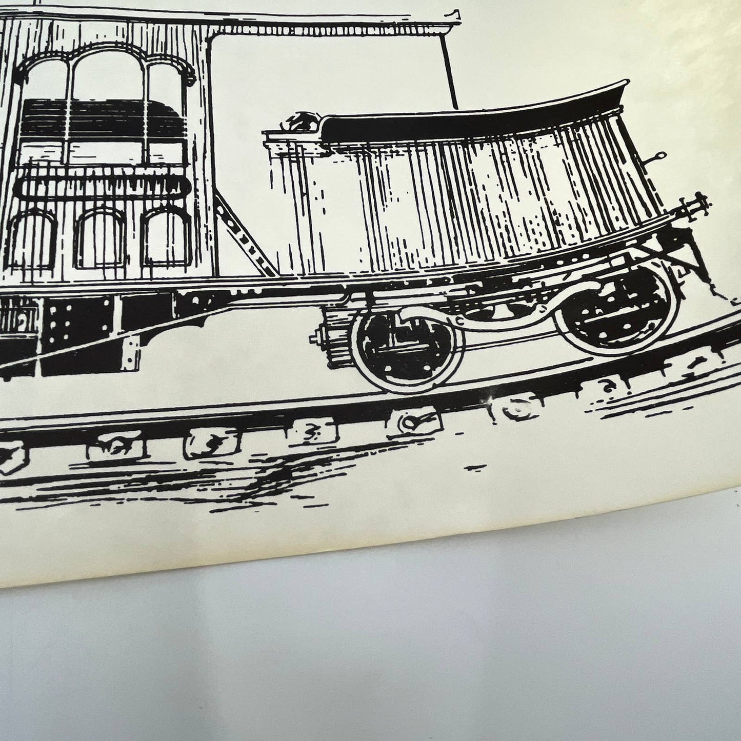 VTG Train Poster Double-End Tank Locomotive Print 9.5x25.5” RR RU1