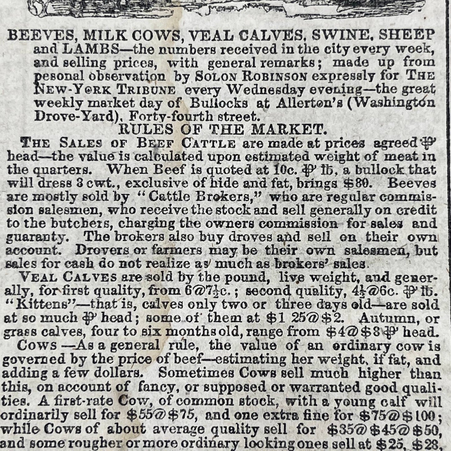 1857 Sep 12 Original New York Tribune - Texas & Native American Relations FL4
