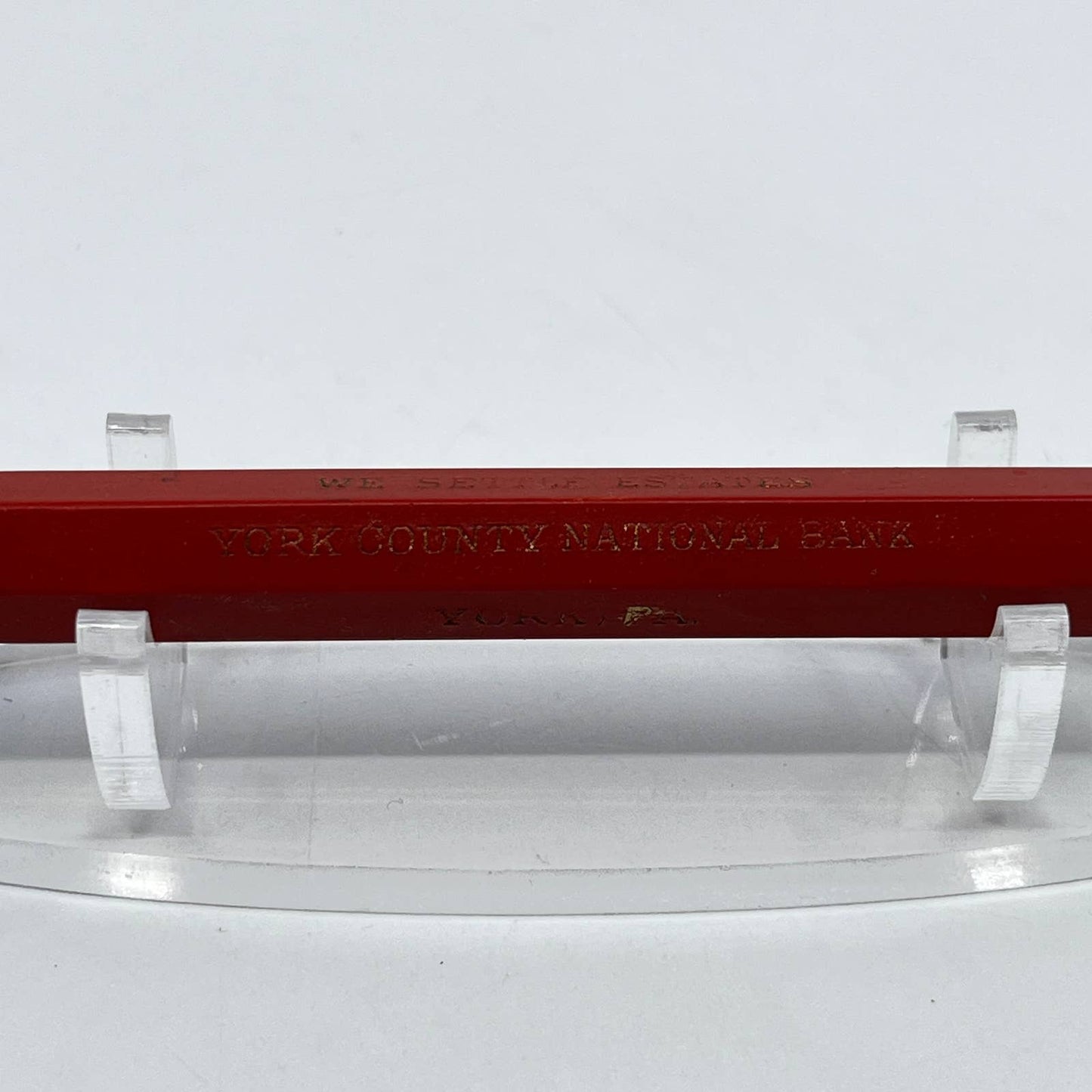 Vintage Mechanical Pencil York County National Bank York PA Red SD7