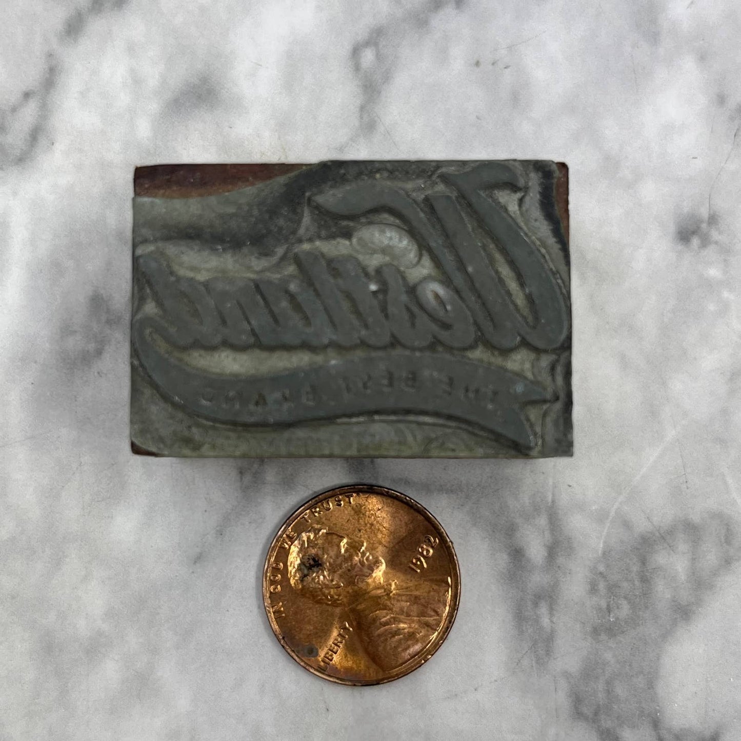 Vintage Printing Letterpress Printers Block Plate Westland The Best Brand TJ56
