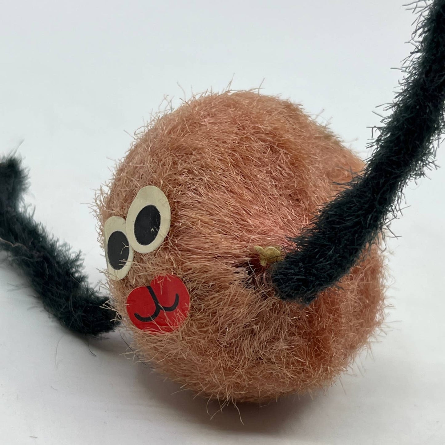 1970s Metal Fuzzy Critter Wind-up Toy Swivel Arms WORKS TD2