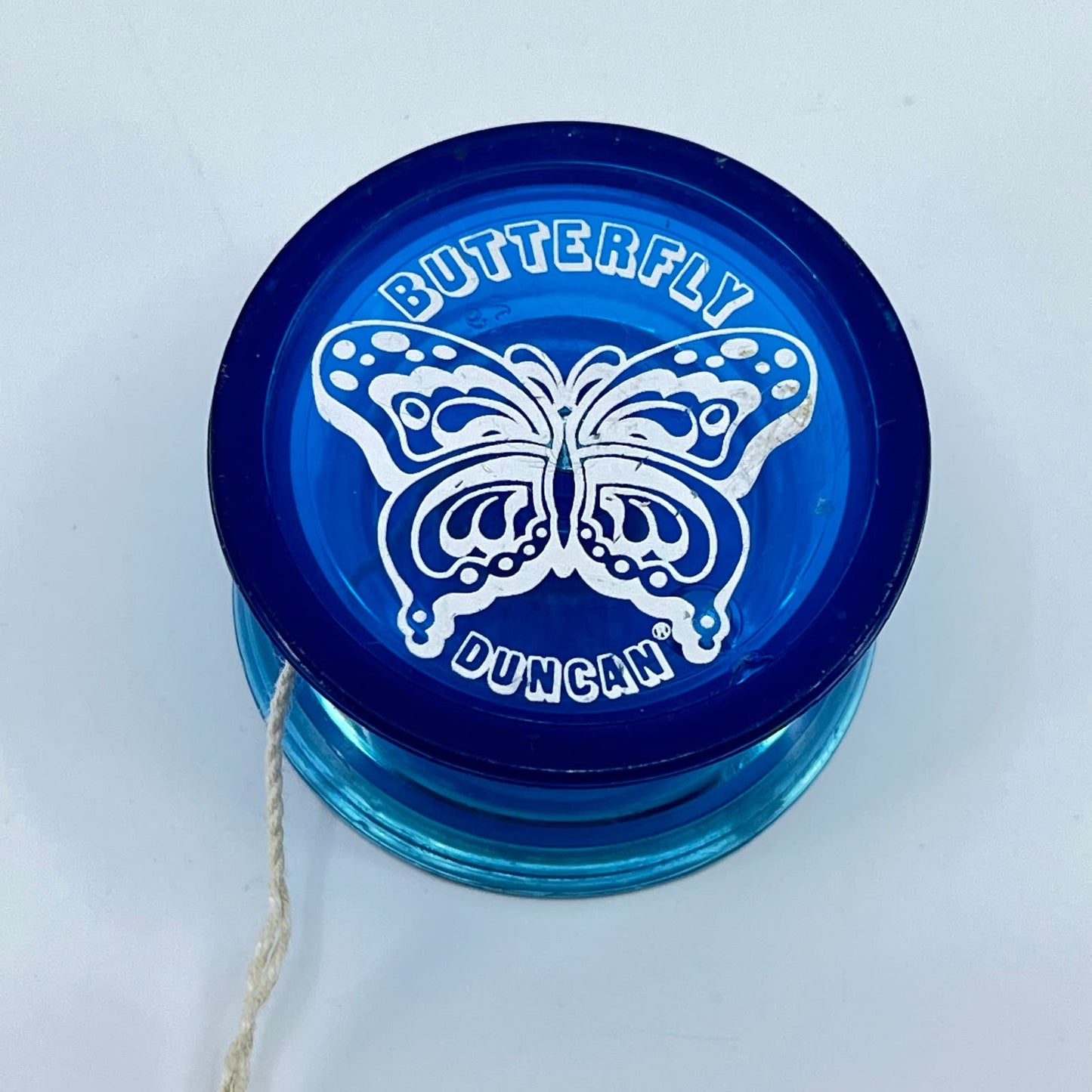 Vintage Duncan Butterfly Blue Yo-Yo Working Yoyo Top TE3
