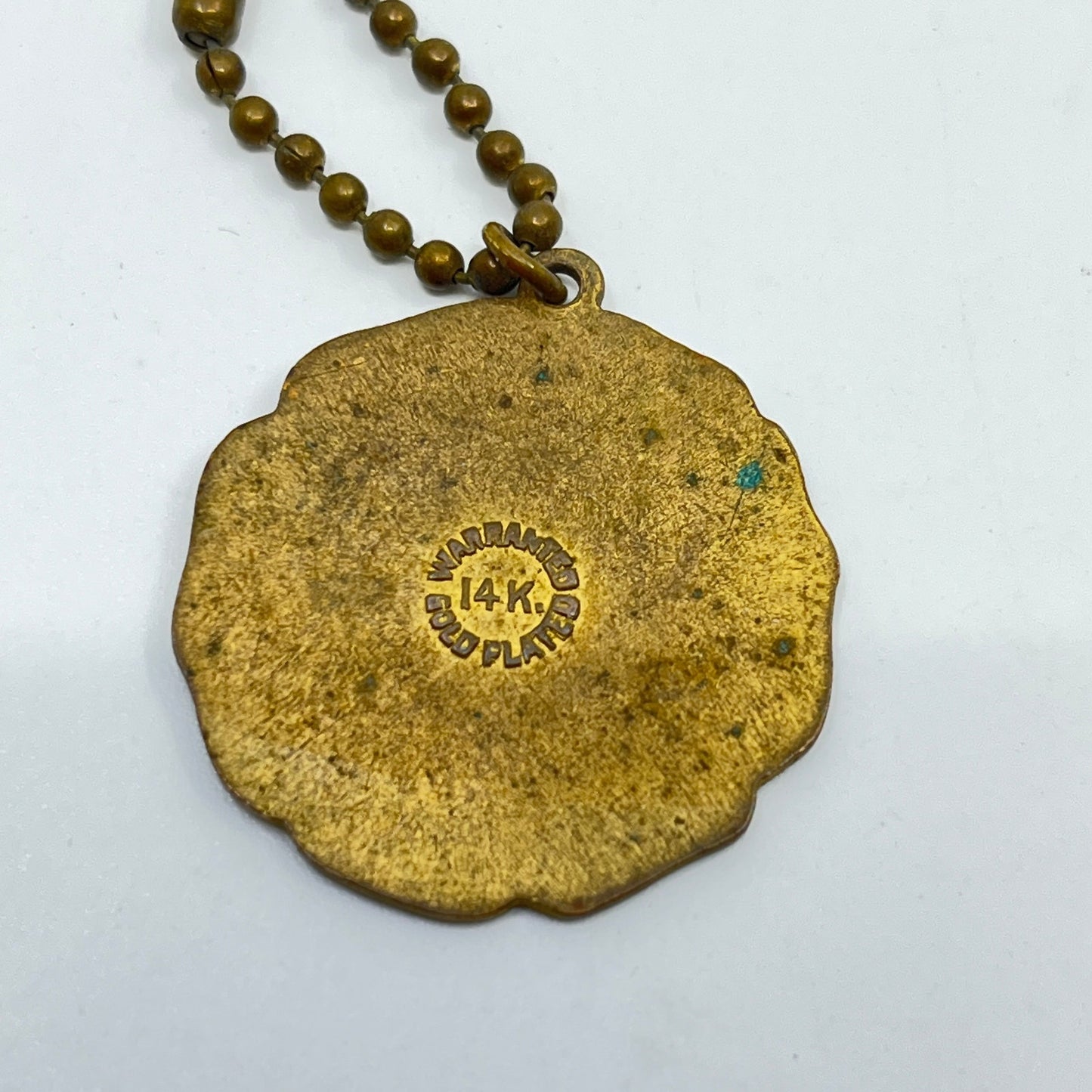 Unique Vintage 14K Gold Plated Pennsylvania State Keychain Seal Pendant SE9