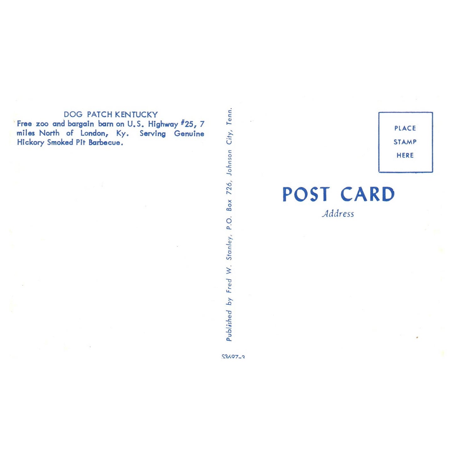 Dog Patch Kentucky Free Zoo and Bargain Barn London Ky - Postcard TJ8-2