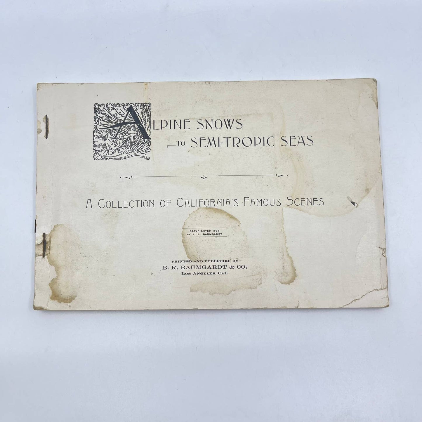 RARE 1902 A Collection of California's Famous Scenes Tourist Photo Book TF9