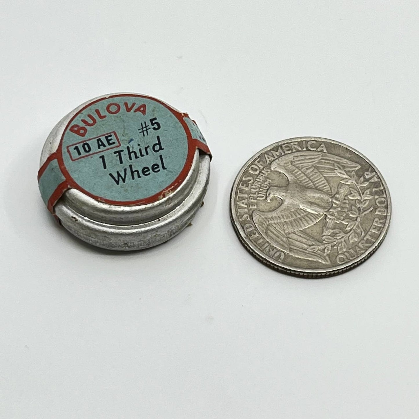 Vintage Bulova Watch Part Tin 10AE #5 1 Third Wheel (TIN ONLY) SC7