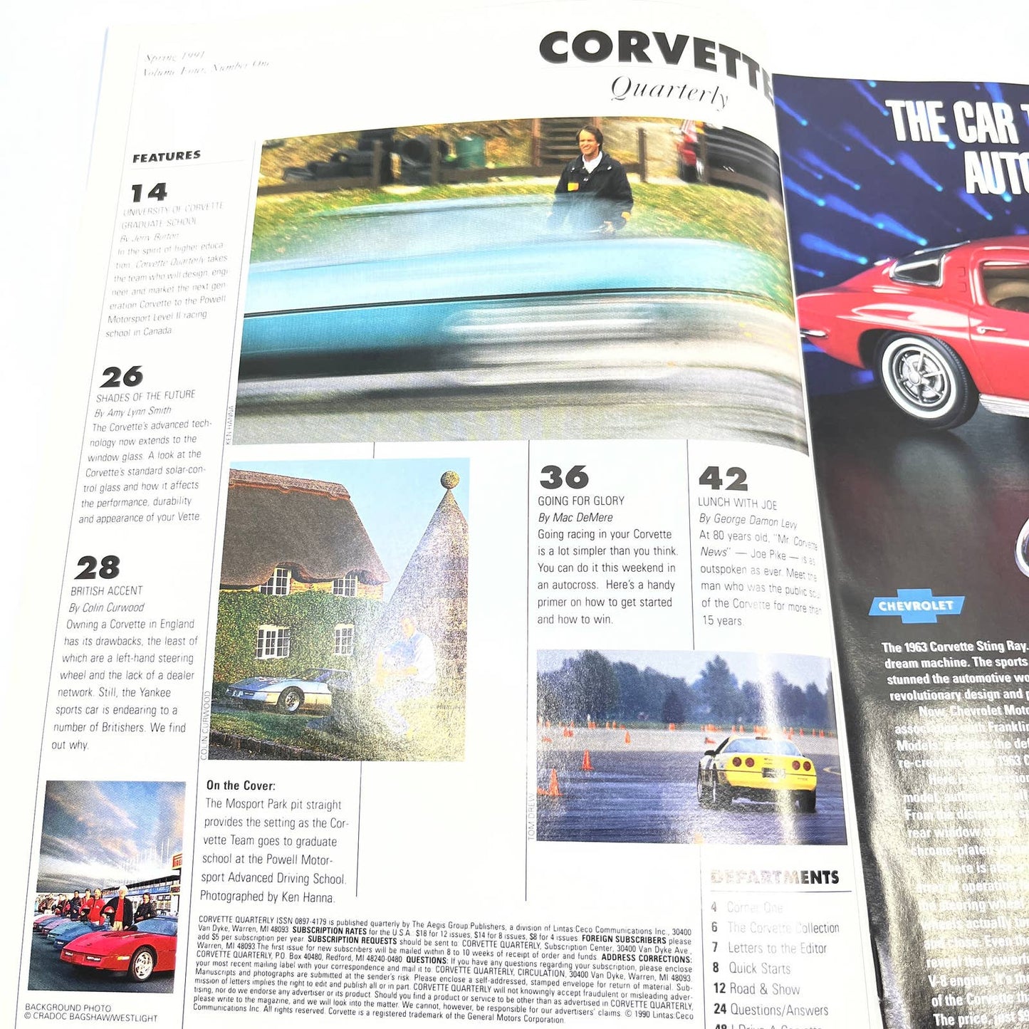 1991 Spring - Corvette Quarterly Magazine UNIVERSITY OF CORVETTE GRAD SCHOOL TG1