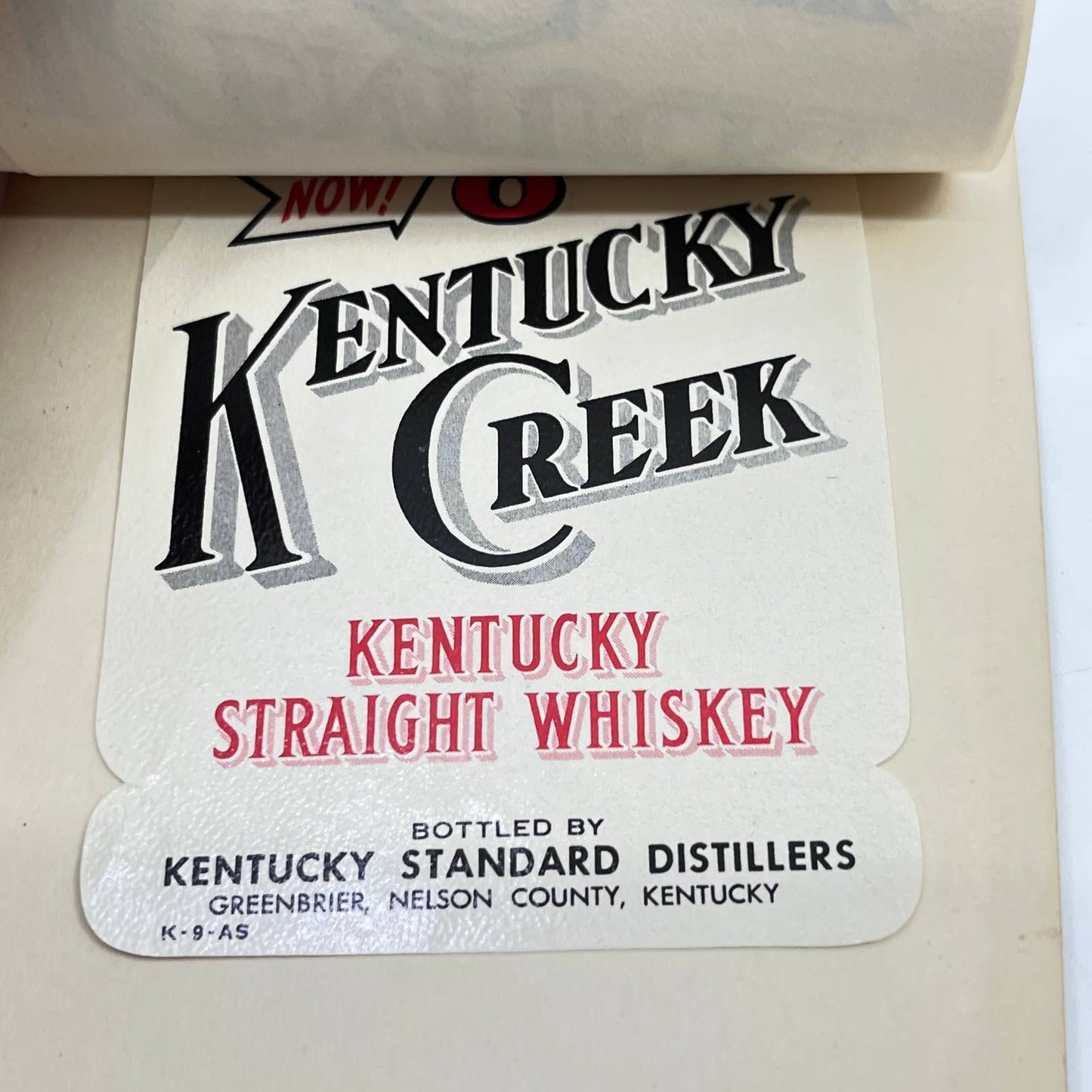 Kentucky Creek Bourbon Whiskey Label Set of 5 Double Springs Greenbrier KY
